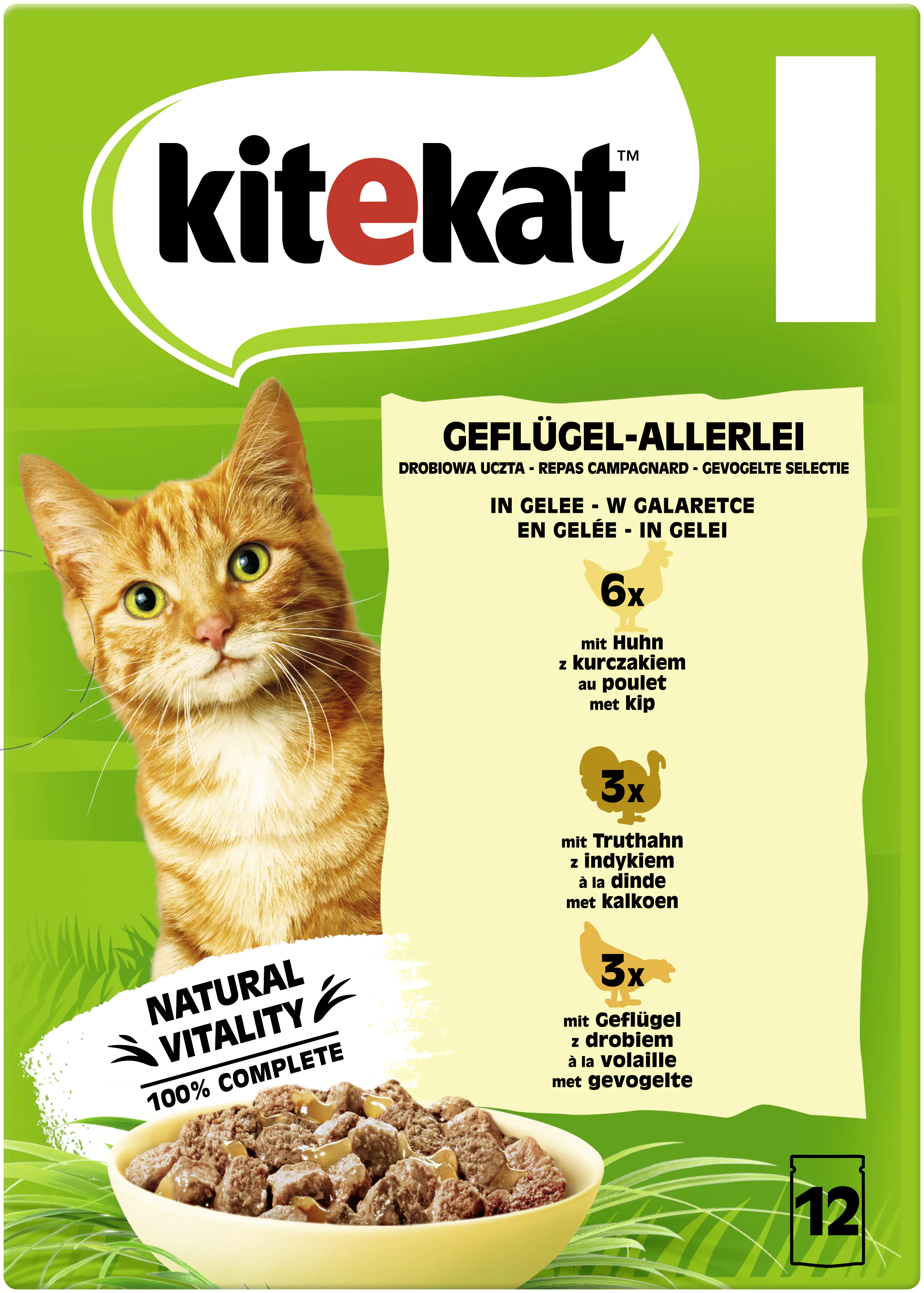 Kitekat Geflügelallerlei in Gelee Multipack 12x85 g