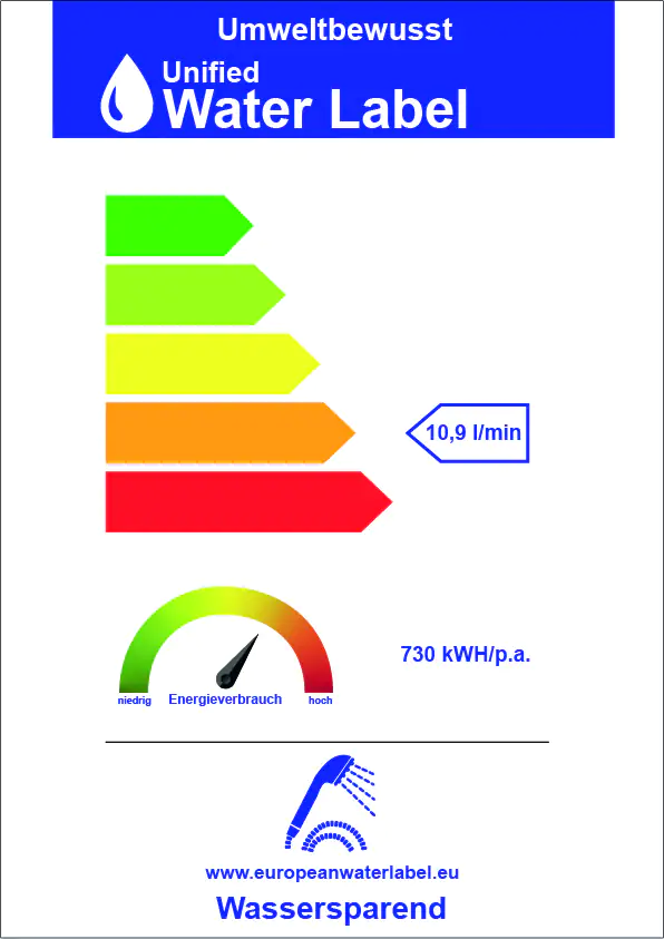 Primaster Handbrause 2 Strahlarten Water Drop chrom-weiß wassersparend Primaster Handbrause 2 Strahlarten Water Drop chrom-weiß wassersparend