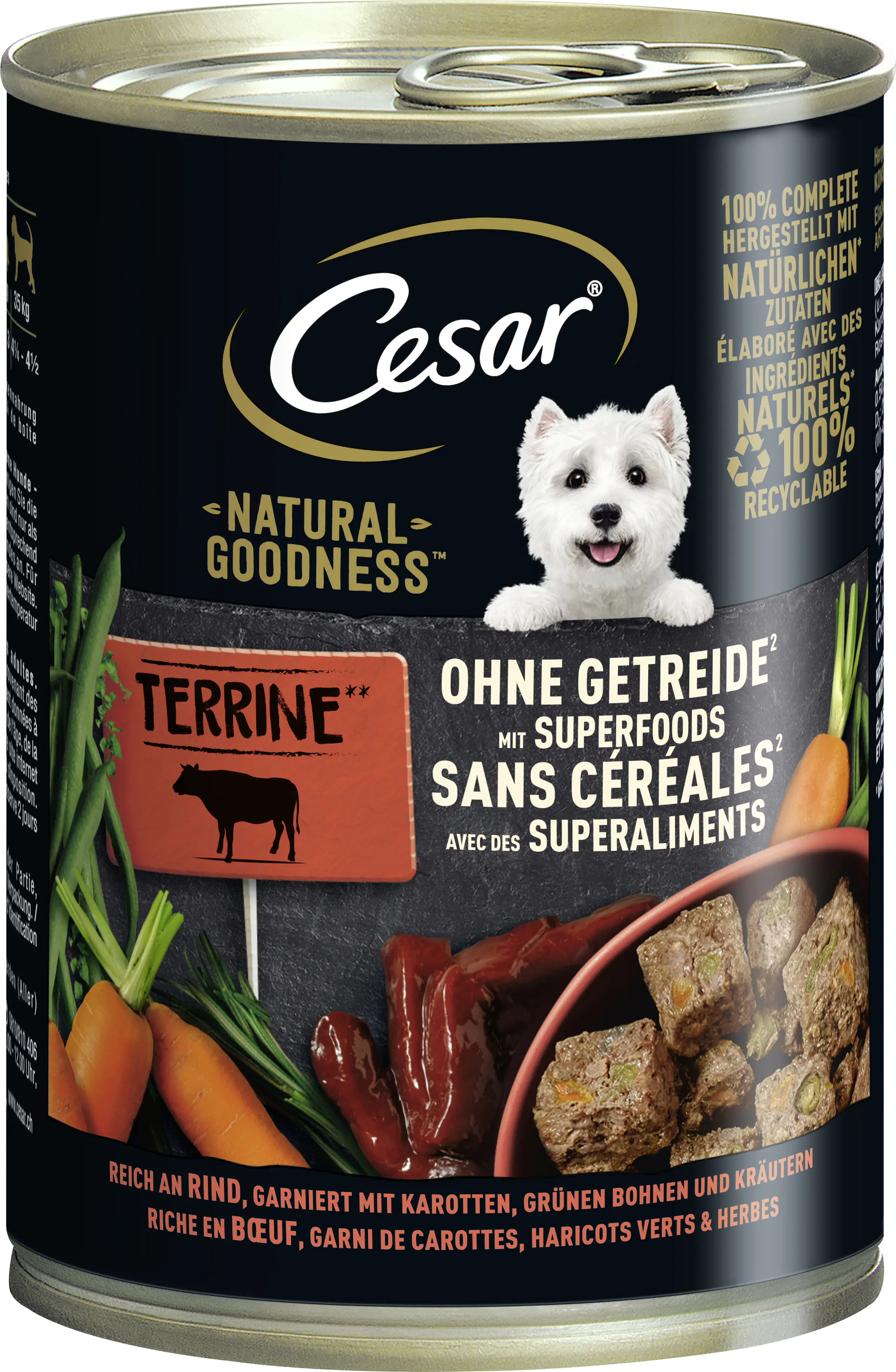 Cesar Natural Goodness Adult mit Rind Hundefutter 400 g Cesar Natural Goodness Adult mit Rind Hundefutter 400 g
