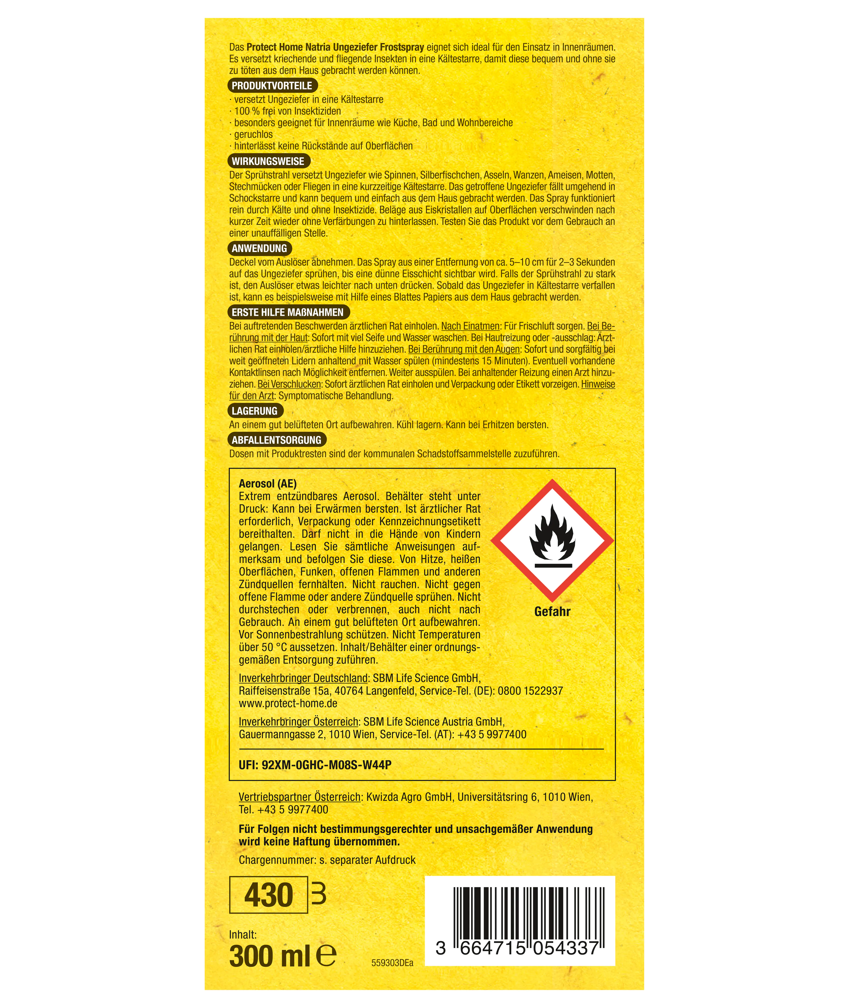 Protect Home Natria Frost Ungezieferspray 300 ml