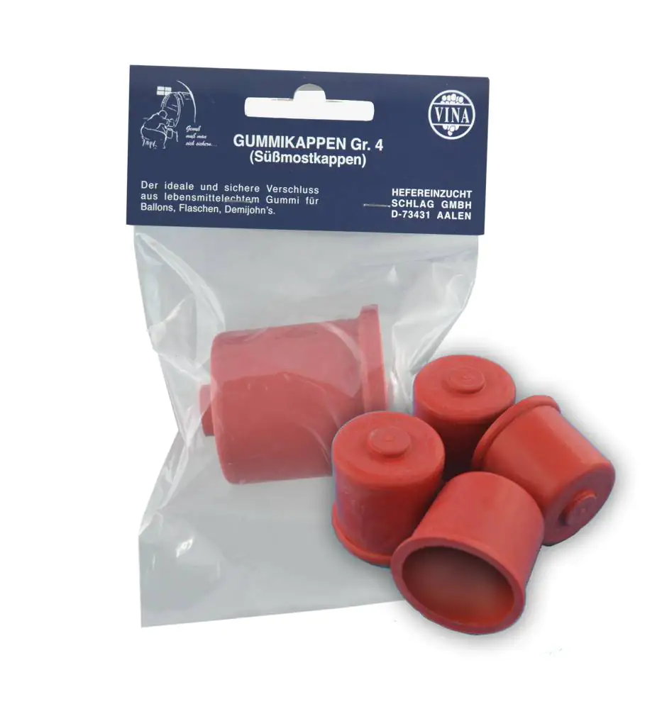 Süßmostkappen Gummikappen Gr.4 ohne Loch Ø 44 mm 1 Stück, Ø 4,4 cm