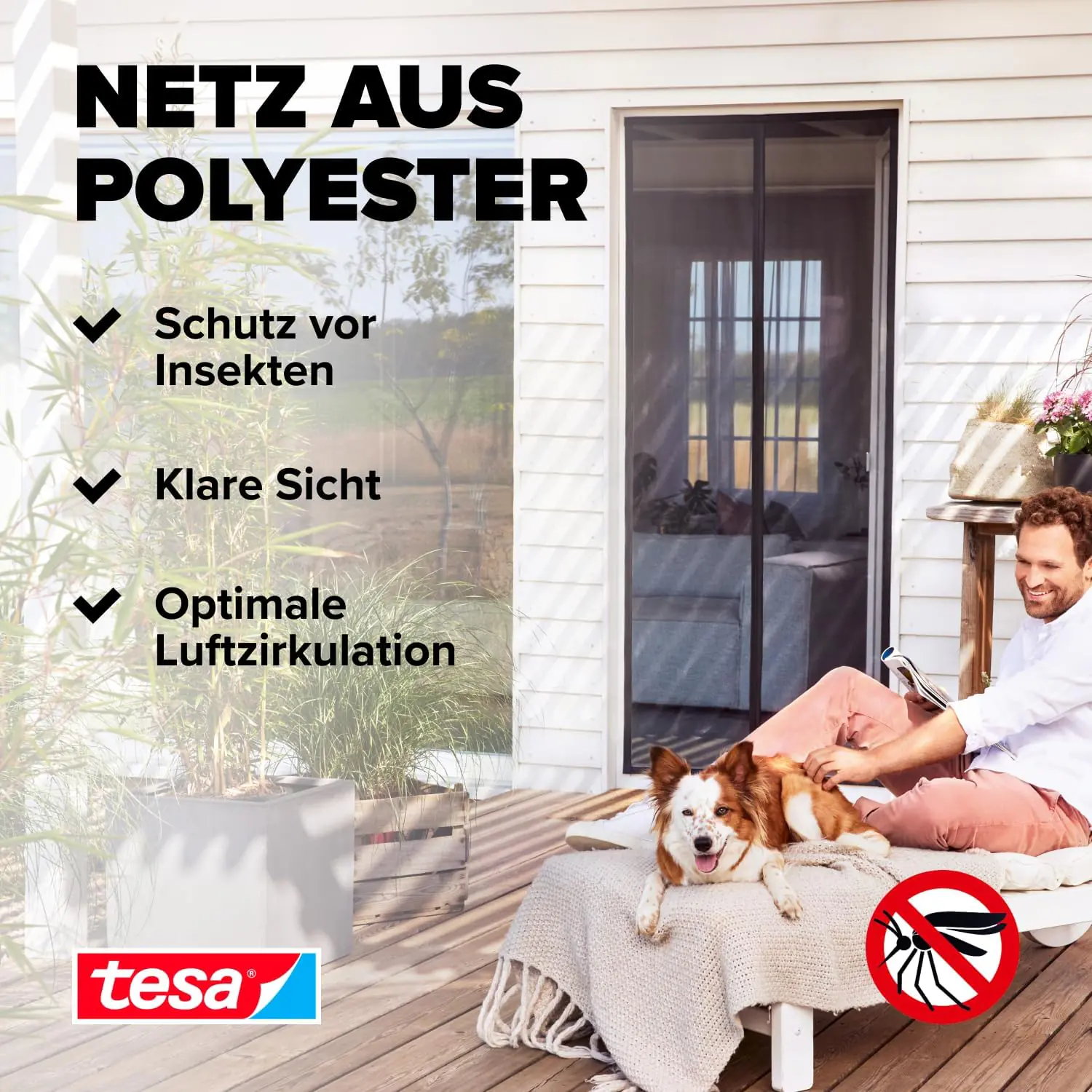 Tesa Magnetvorhang Selbstschließender 120 x 240 cm Anthrazit Tesa Magnetvorhang Selbstschließender 120 x 240 cm Anthrazit