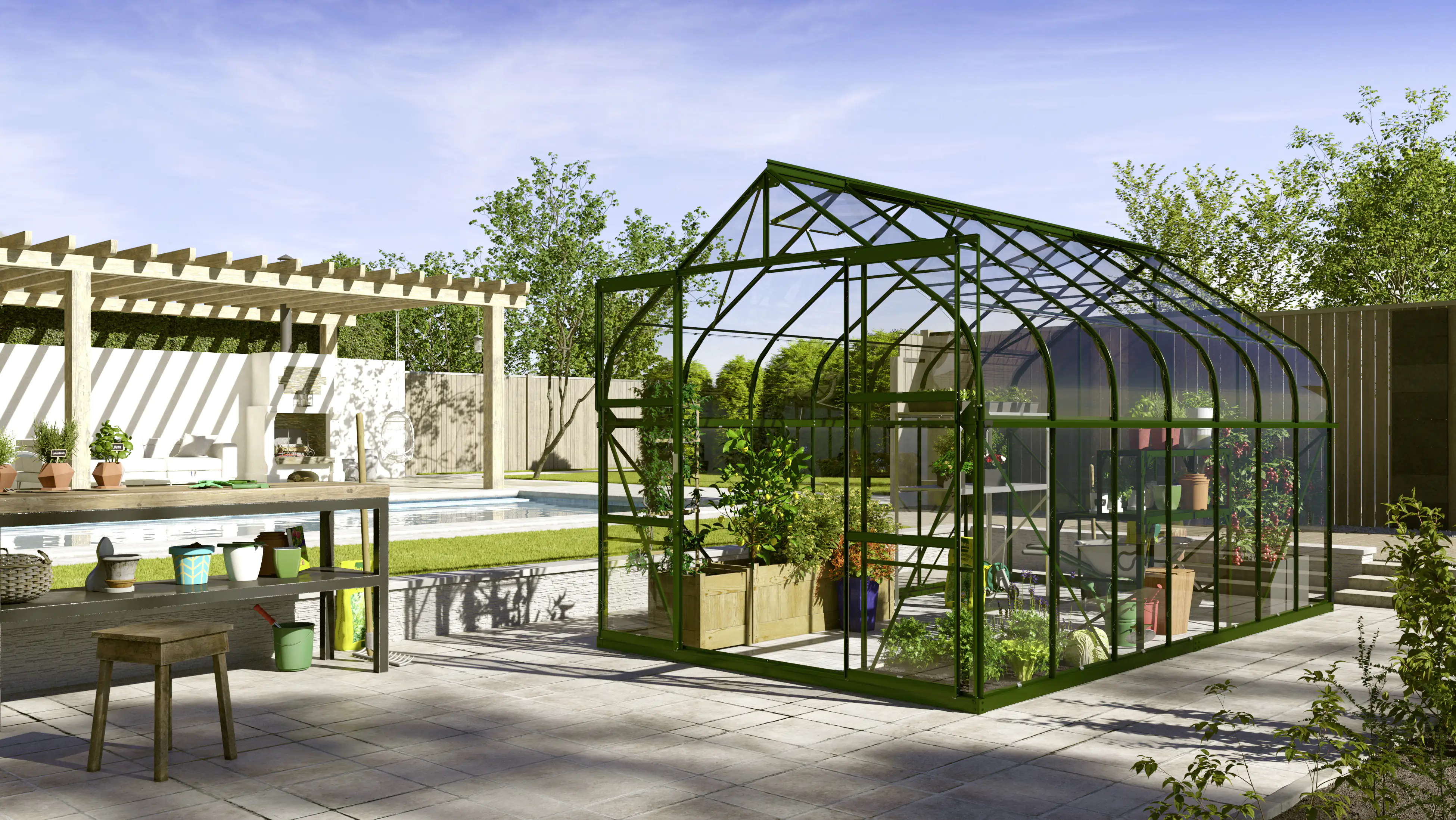 4005717205089_1769499 Vitavia Gewächshaus Dione 11500 264 x 445 cm 3 mm Sicherheitsglas