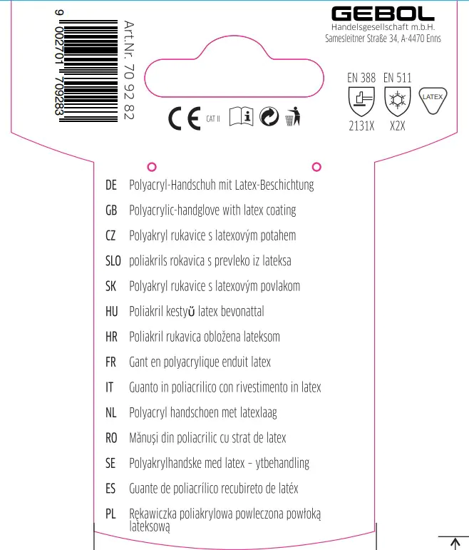 Gebol Handschuh Winter Grip  