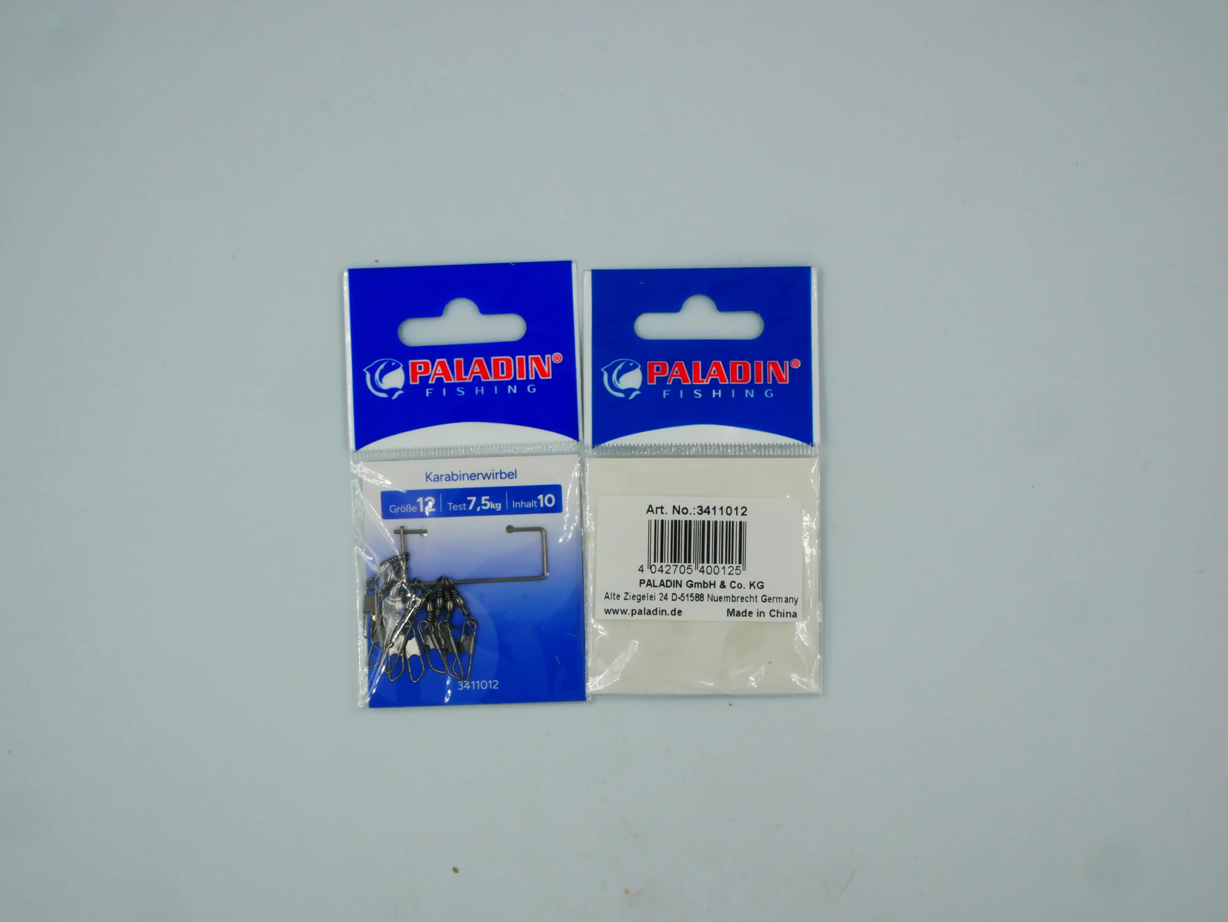 Paladin Karabinerwirbel Gr. 12 gunsmoke 7,5 kg/10 Stück