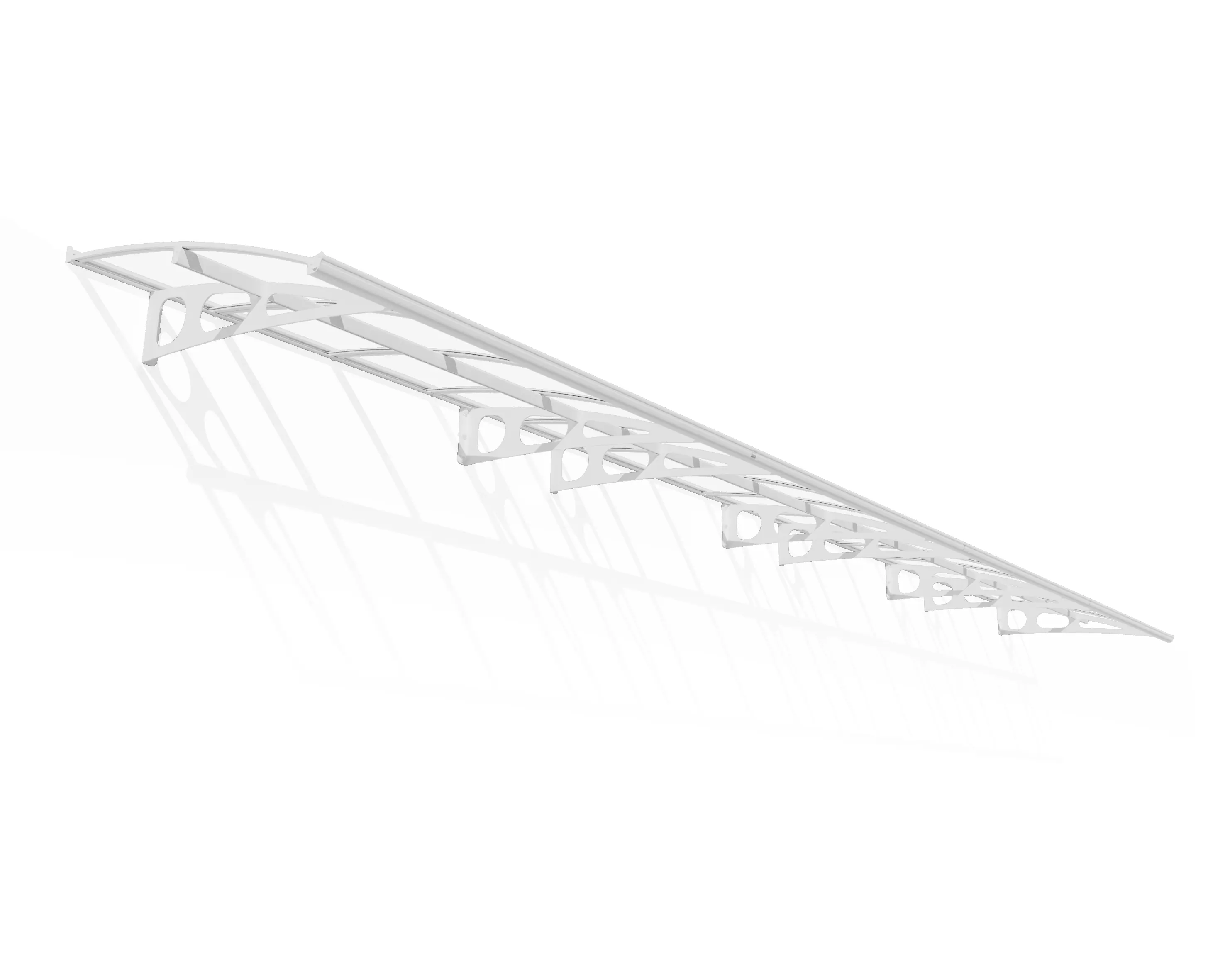 Canopia Vordach Bordeaux 8920 Weiß Alu 892 x 139 cm