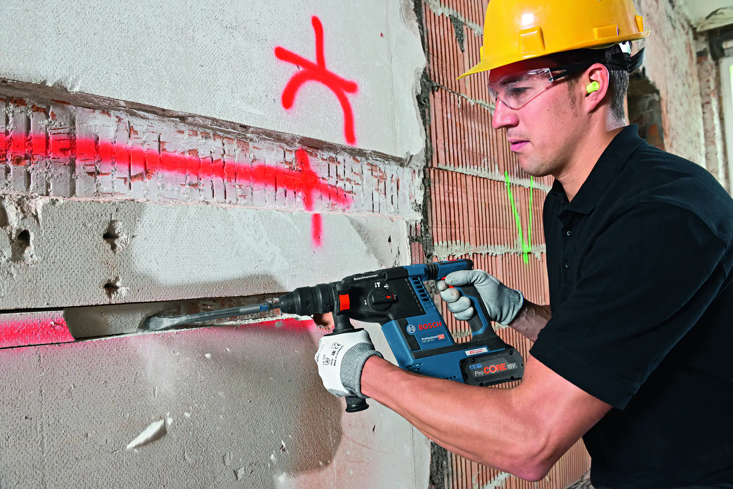 Bosch Professional Akku-Bohrhammer GBH 18V-26F Solo