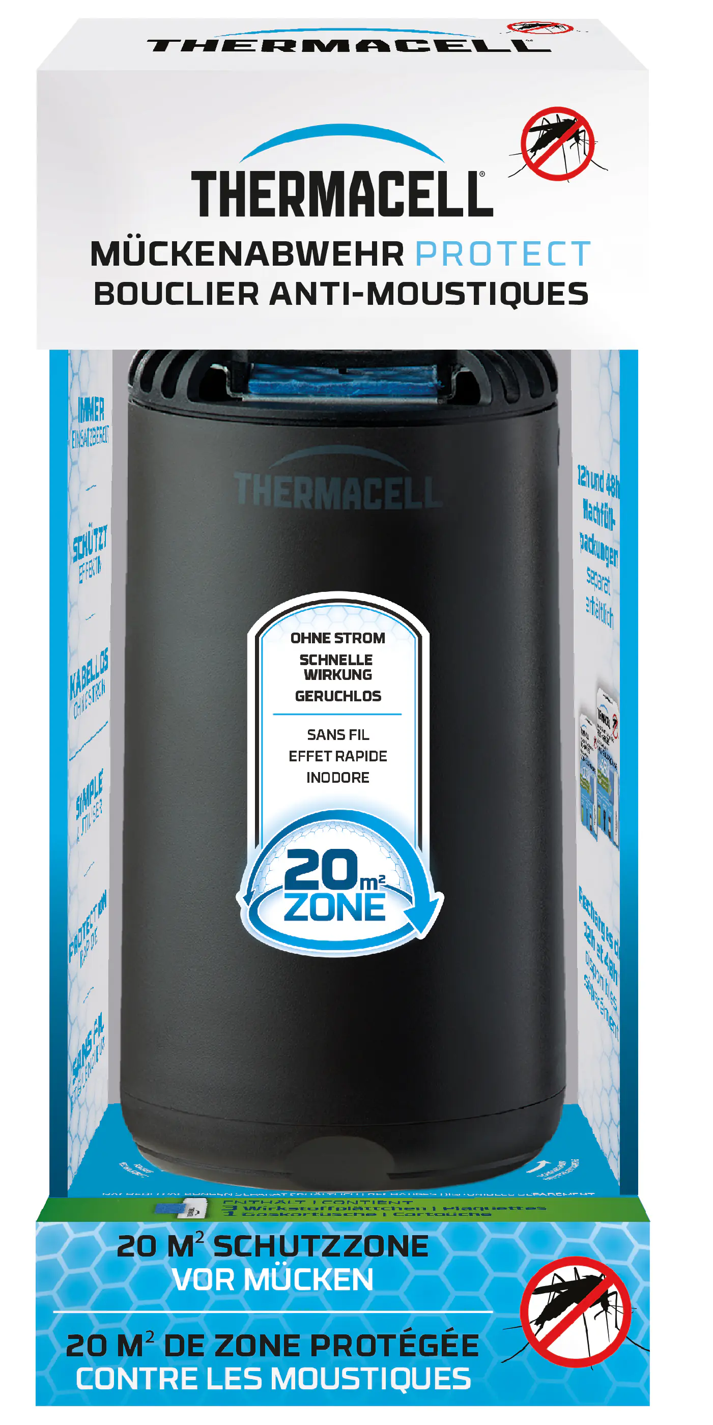 Thermacell Mückenabwehr-Verdampfer Protect matt-schwarz inkl. Wirkstoff 1 Stück