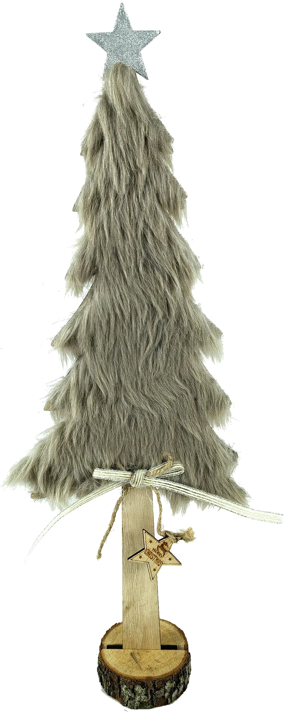 TrendLine Deko Holz Tannenbaum 43 x 5 x 13,5 cm braun