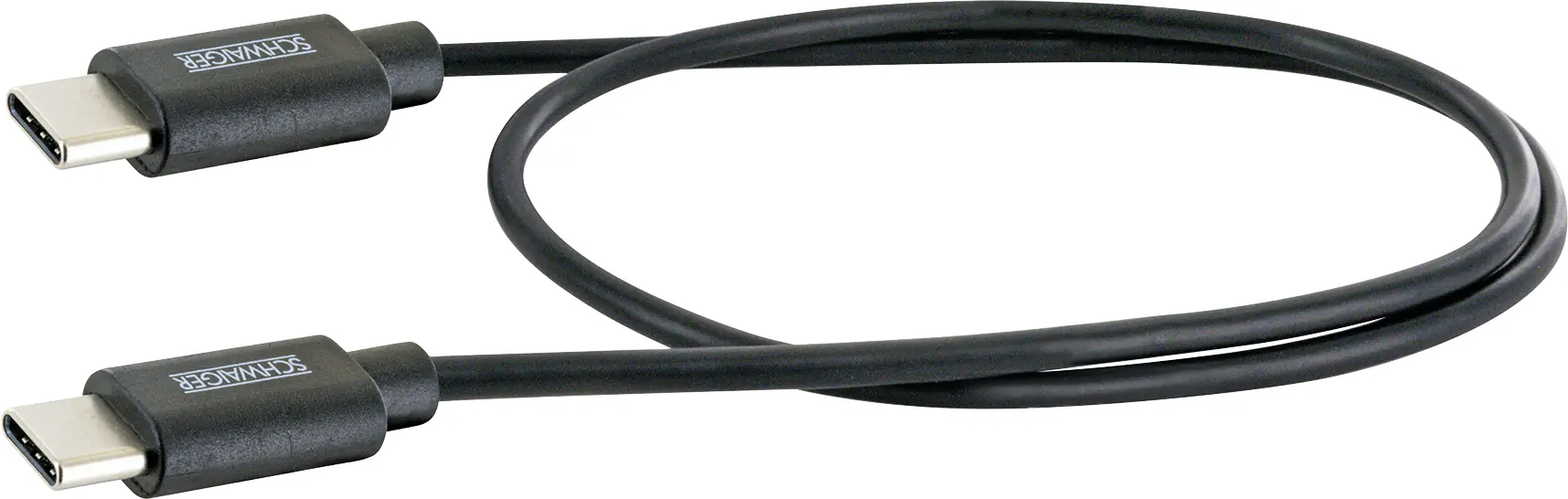 Schwaiger Sync und Ladekabel 0,5 m USB Type C, schwarz