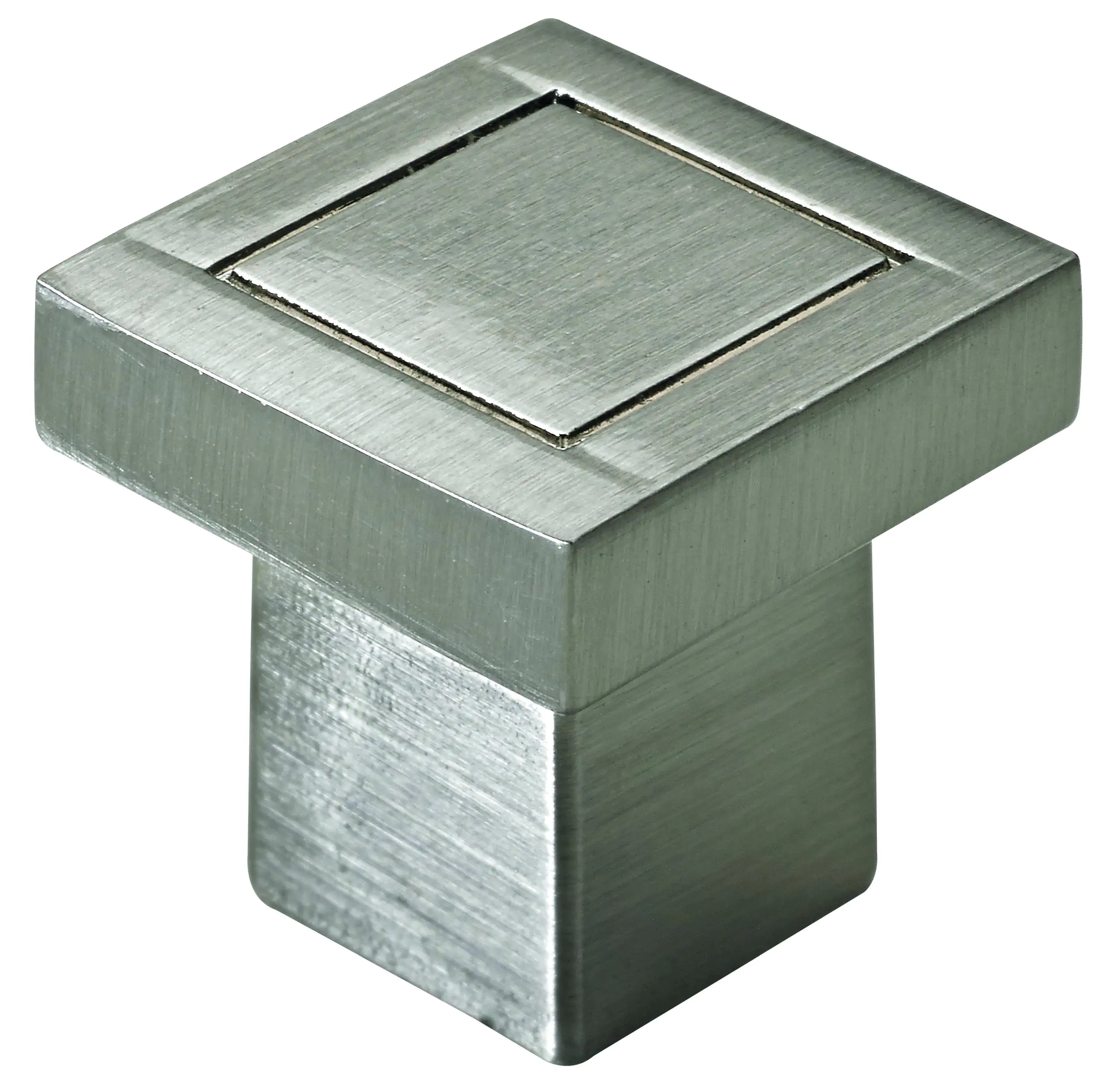 Hettich Möbelknopf Zinkdruckguss Edelstahl-Optik 18,0 x 18,0 mm - 1 Stück