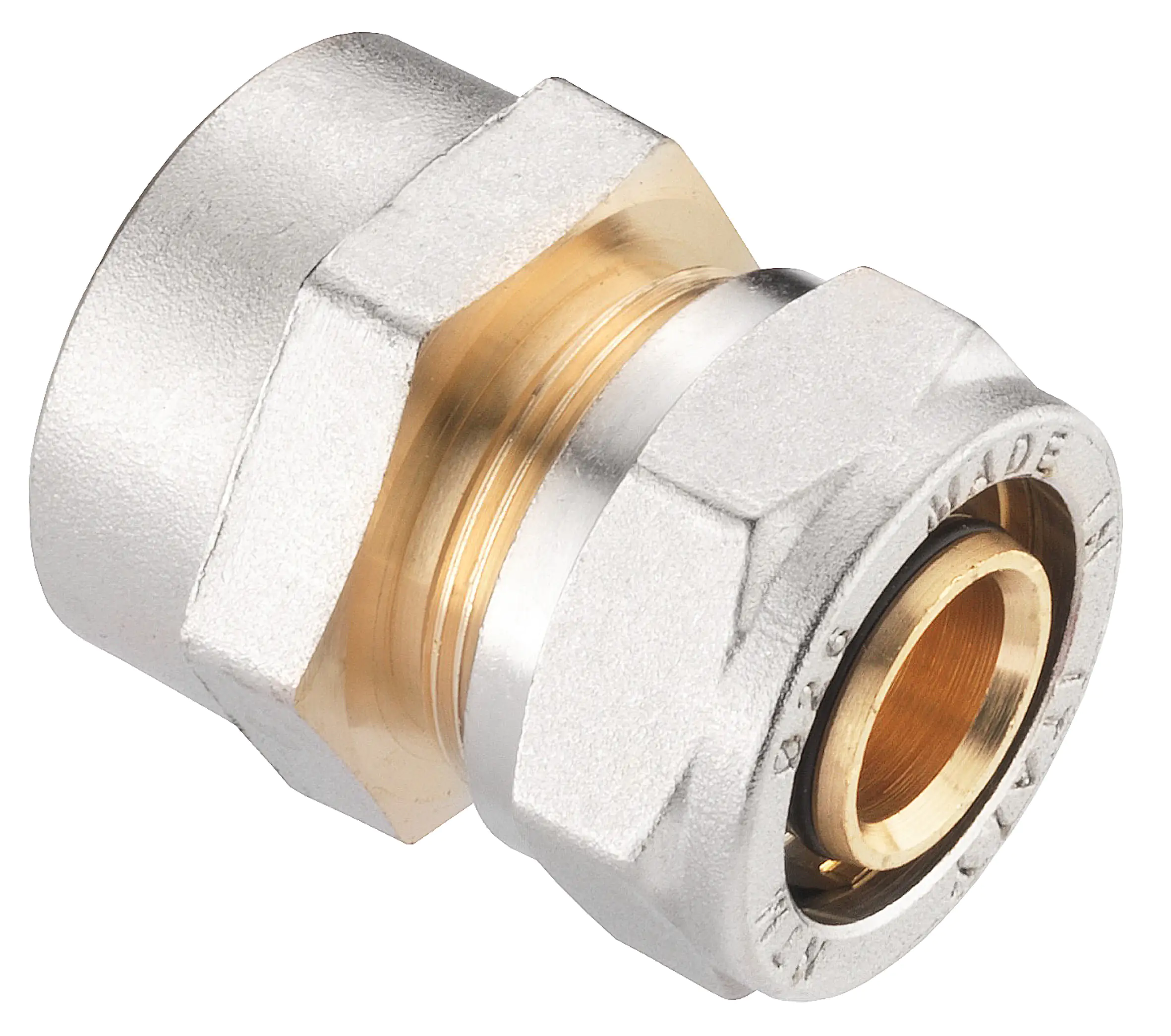 Cornat Schraub-Kupplung komplett ø 26 mm 1" IG Messing vernickelt