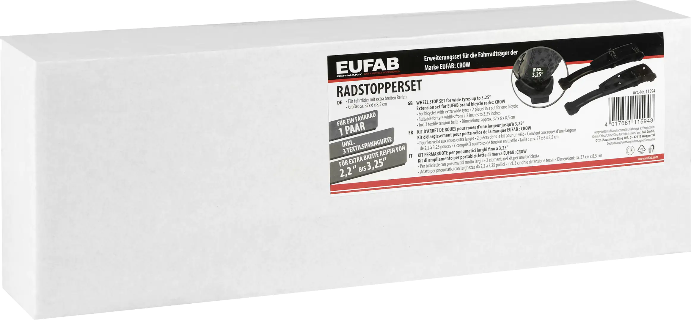 EUFAB Radschienen für breite Reifen für alle CROW Modelle EUFAB Radschienen für breite Reifen für alle CROW Modelle