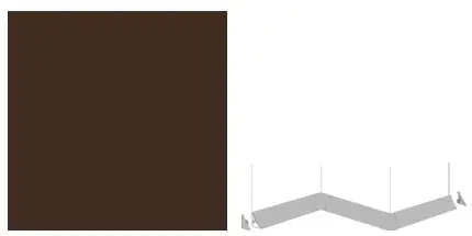 Getalit Endkappen Plus 35 x 25 x 15 mm, mocca