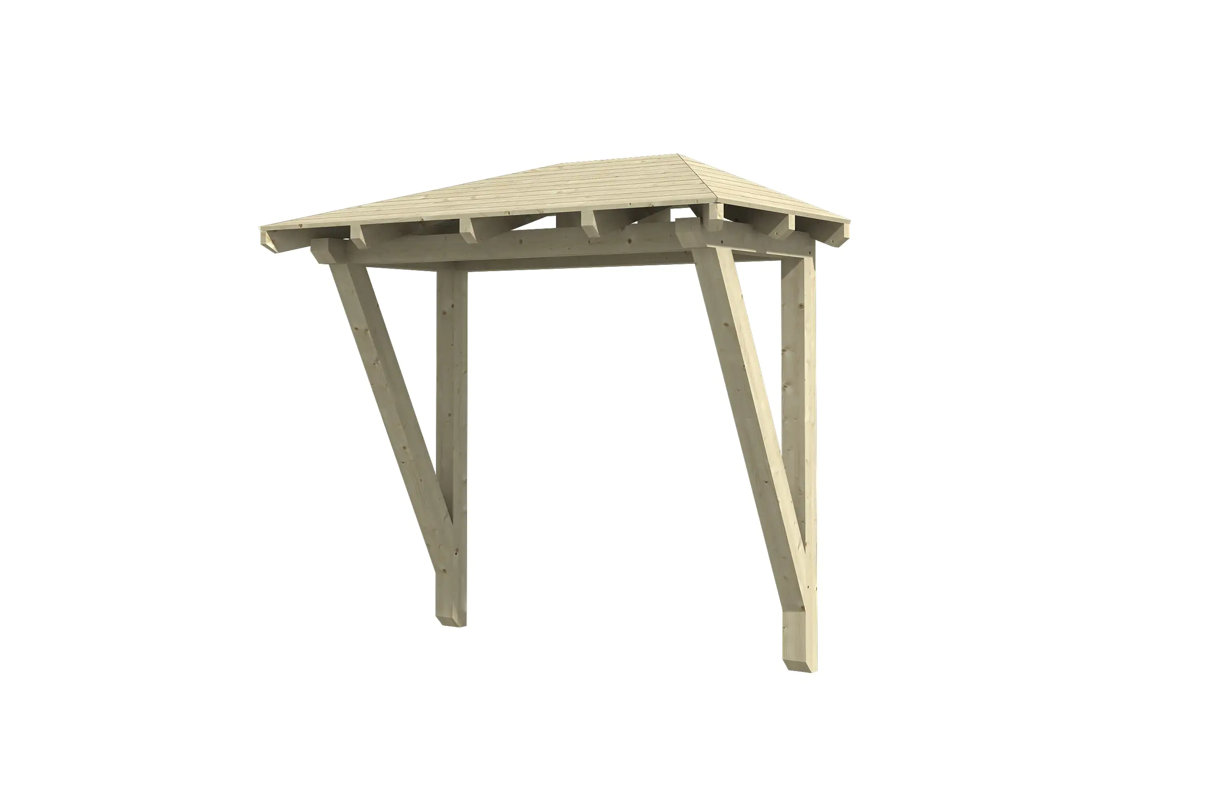 4018211206520 SKAN HOLZ Vordach Wismar Typ 2 258 x 126 cm, natur