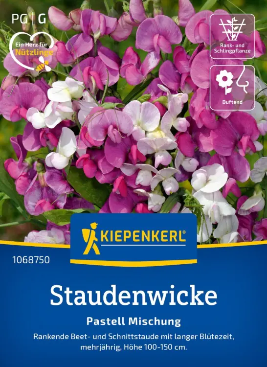 Kiepenkerl Blumensamen Staudenwicken Pastell Mischung für ca. 15 Pflanzen