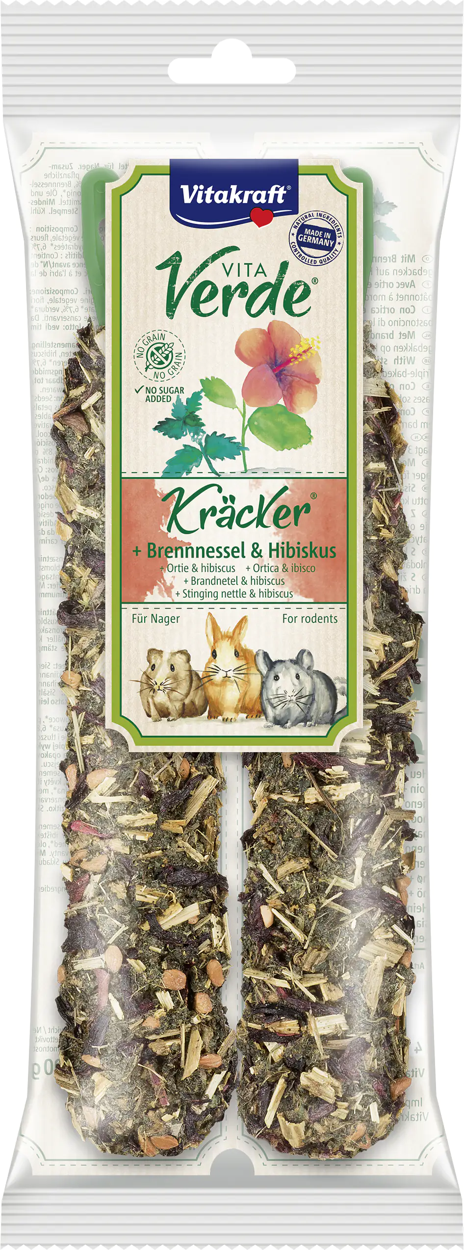 Vitakraft VitaVerde®Kräcker Brennessel/Hibi 2 Stück / 80 g