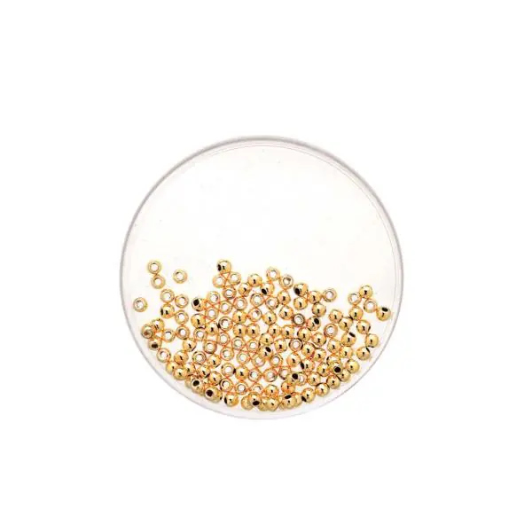 Metallic-Glorex Perle 3 mm 125 Stück, goldfarben
