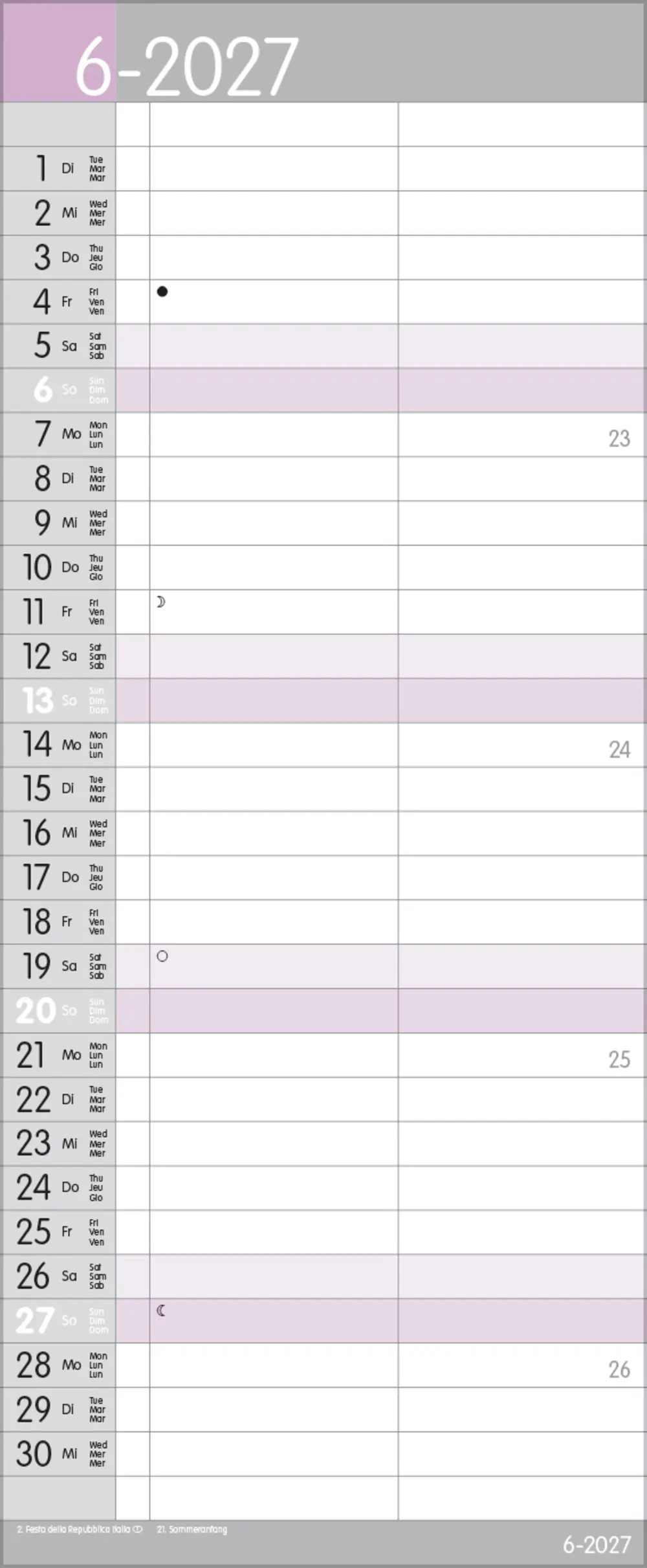 Korsch Kalender My Timer 2027 grau