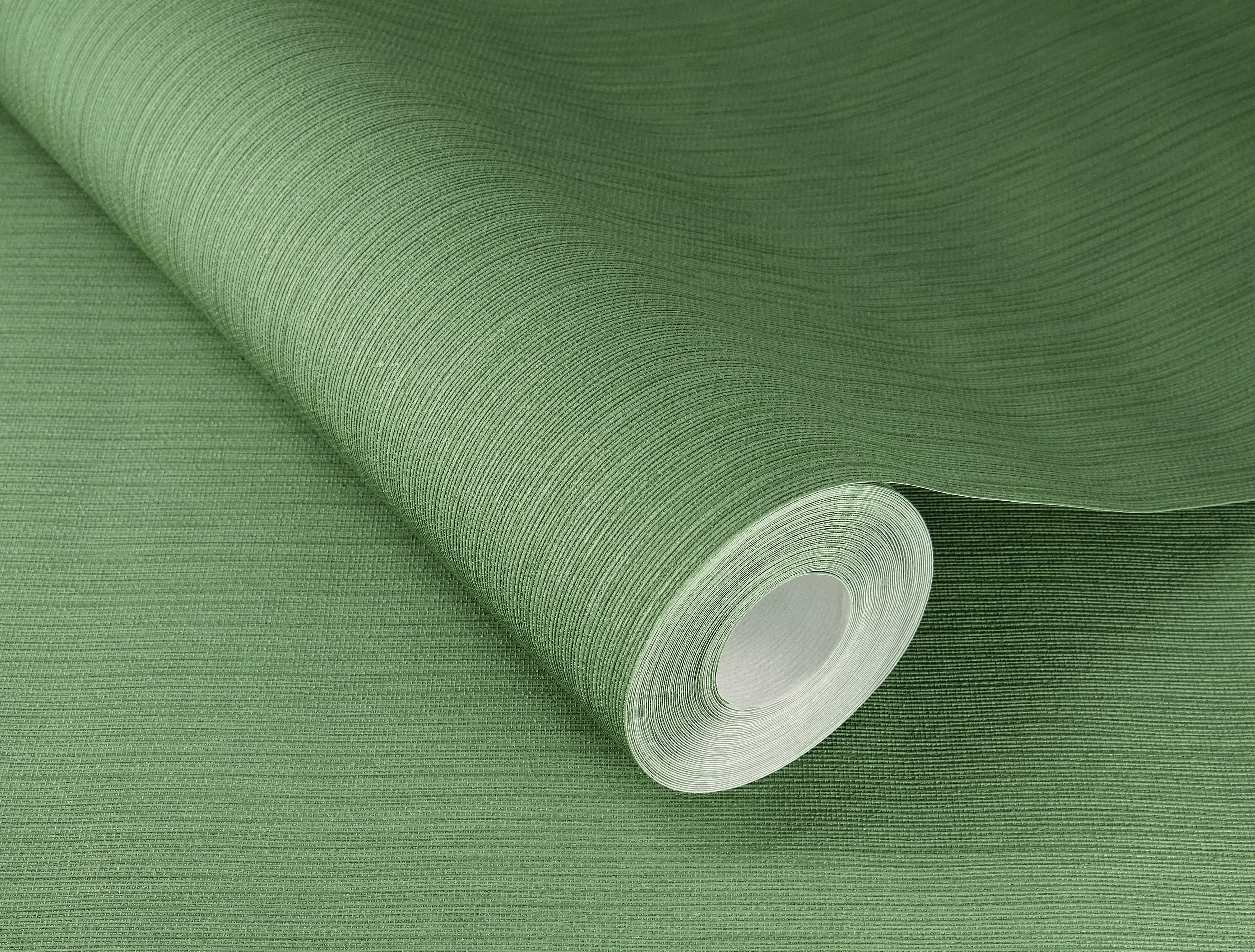 Rasch Vliestapete 537673 Grün-Mittelgrün Uni 10,05 m x 0,53 m