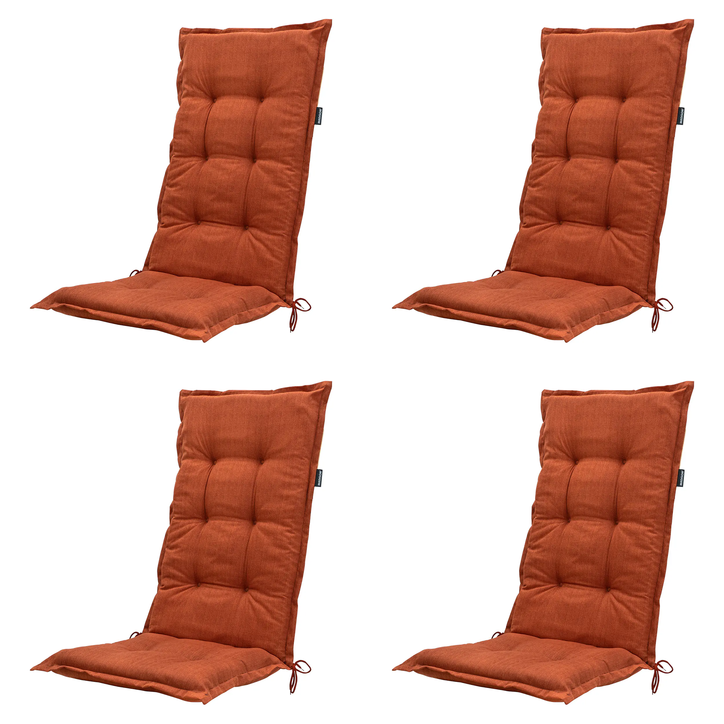 Madison Hochlehner-Auflage Basic terra 123 x 50 cm 4er-Set 