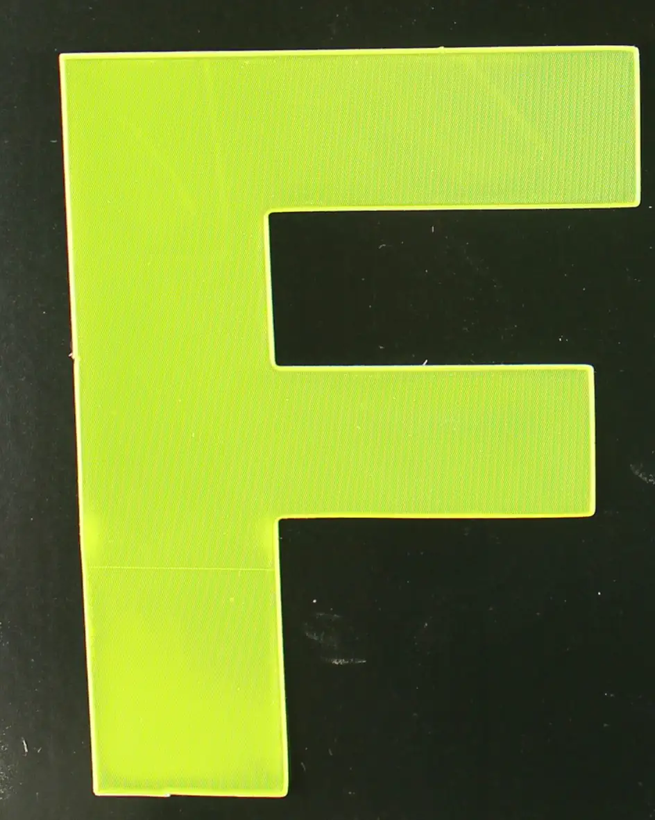 4004947548713 Conacord Reflektierender Klebebuchstabe F gelb "F"