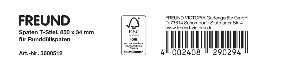 Freund Victoria Holz T-Stiel 85 cm