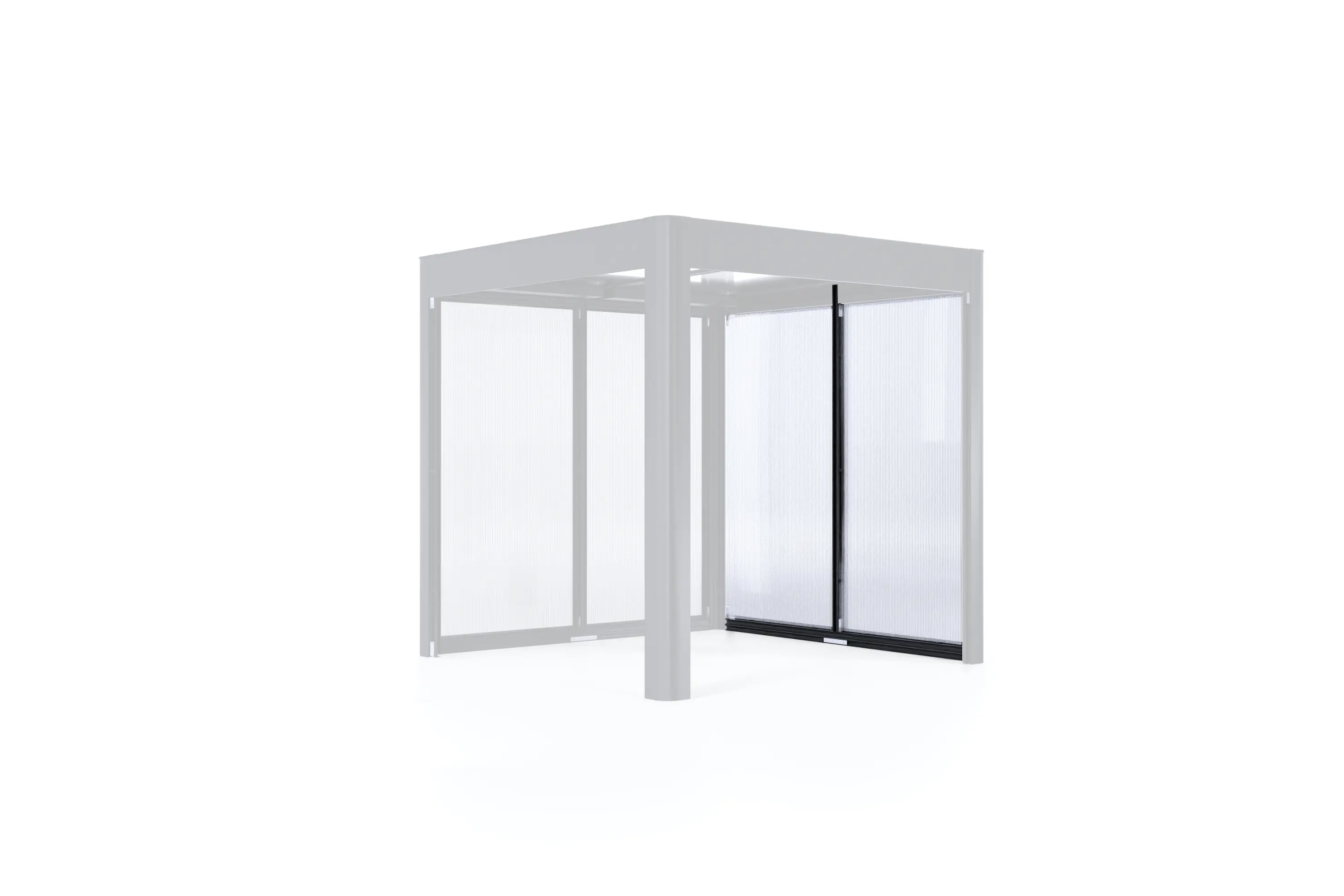 SunElements Wandelement für Gartenhaus SunCover mit Doppelstegplatten 10 mm 2 m breit anthrazit-metallic