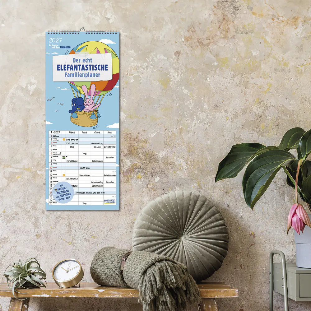 Korsch Kalender Familienplaner Sendung mit der Maus 2027