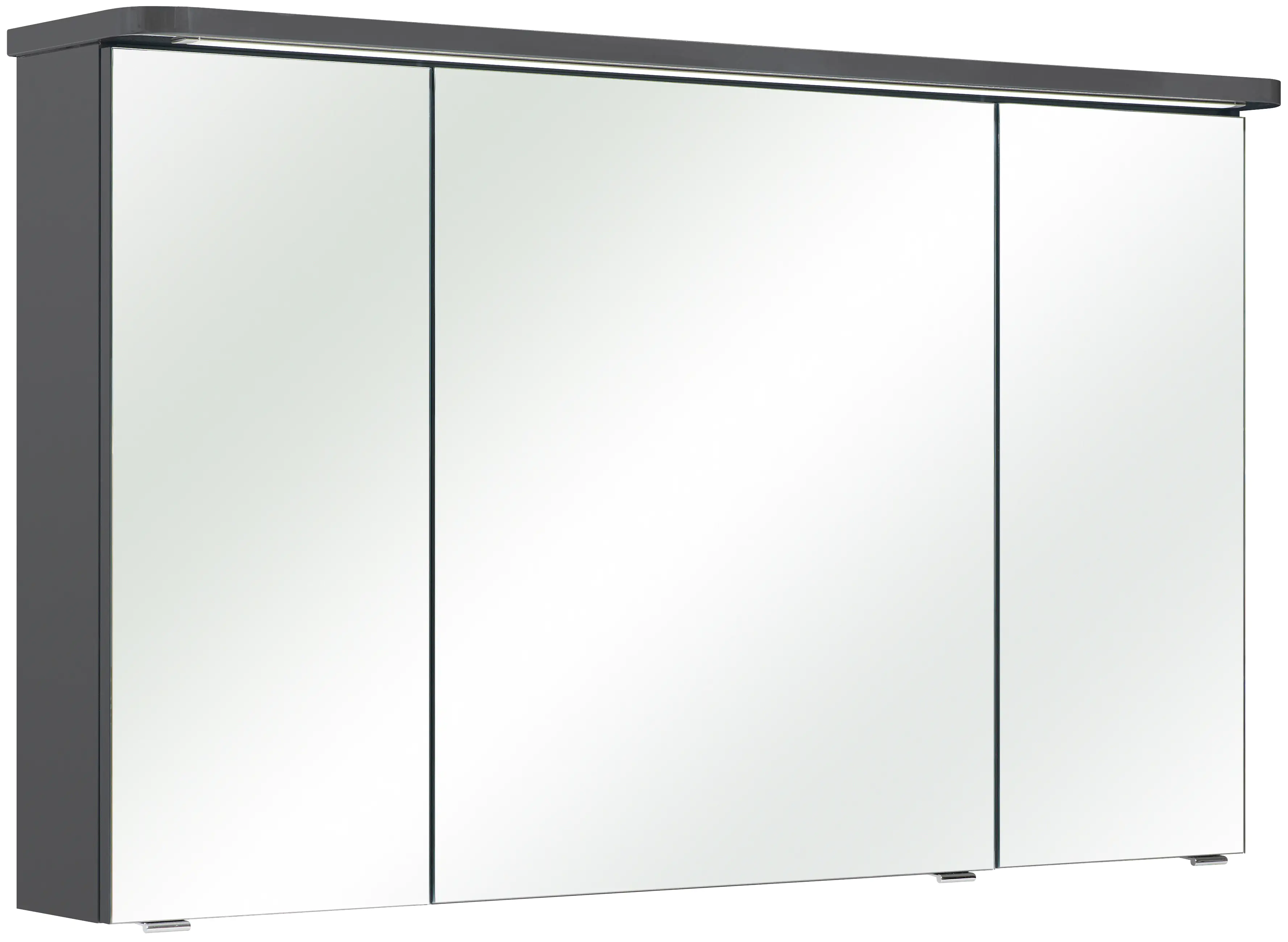 4017026088796_1 Pelipal Spiegelschrank Fokus 4005 Lack steingrau Hochglanz, Breite 120 cm