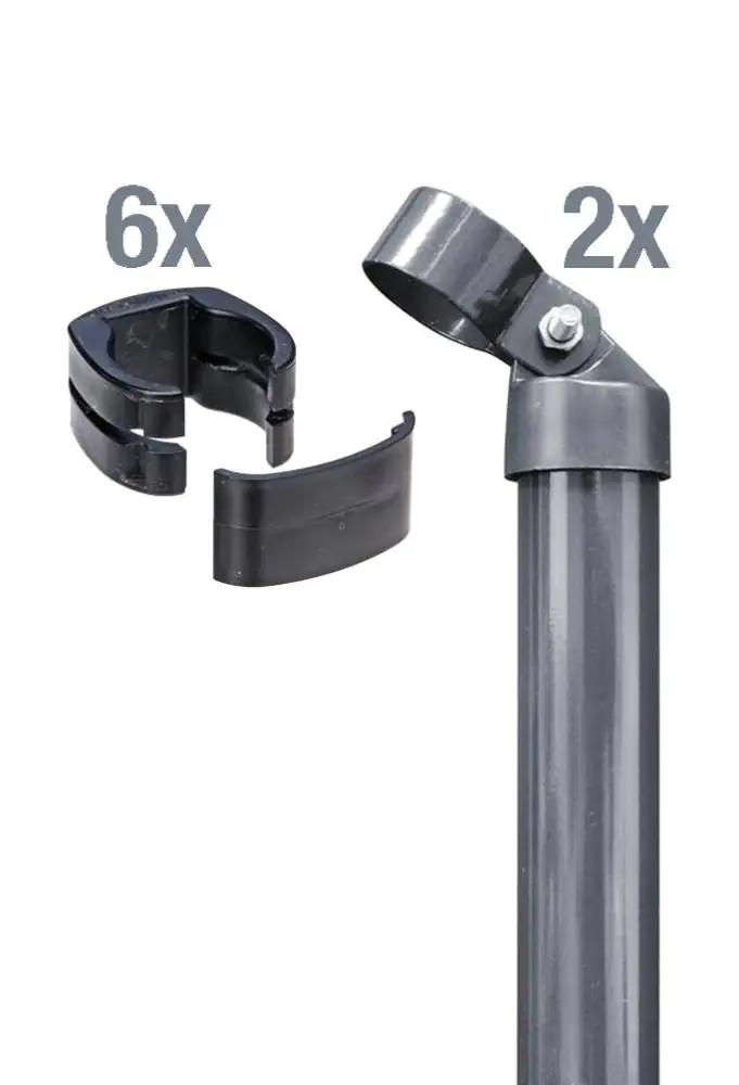 Alberts Komplettset Zauneck-Set für Fix-Clip Pro® 102 cm zA anthrazit