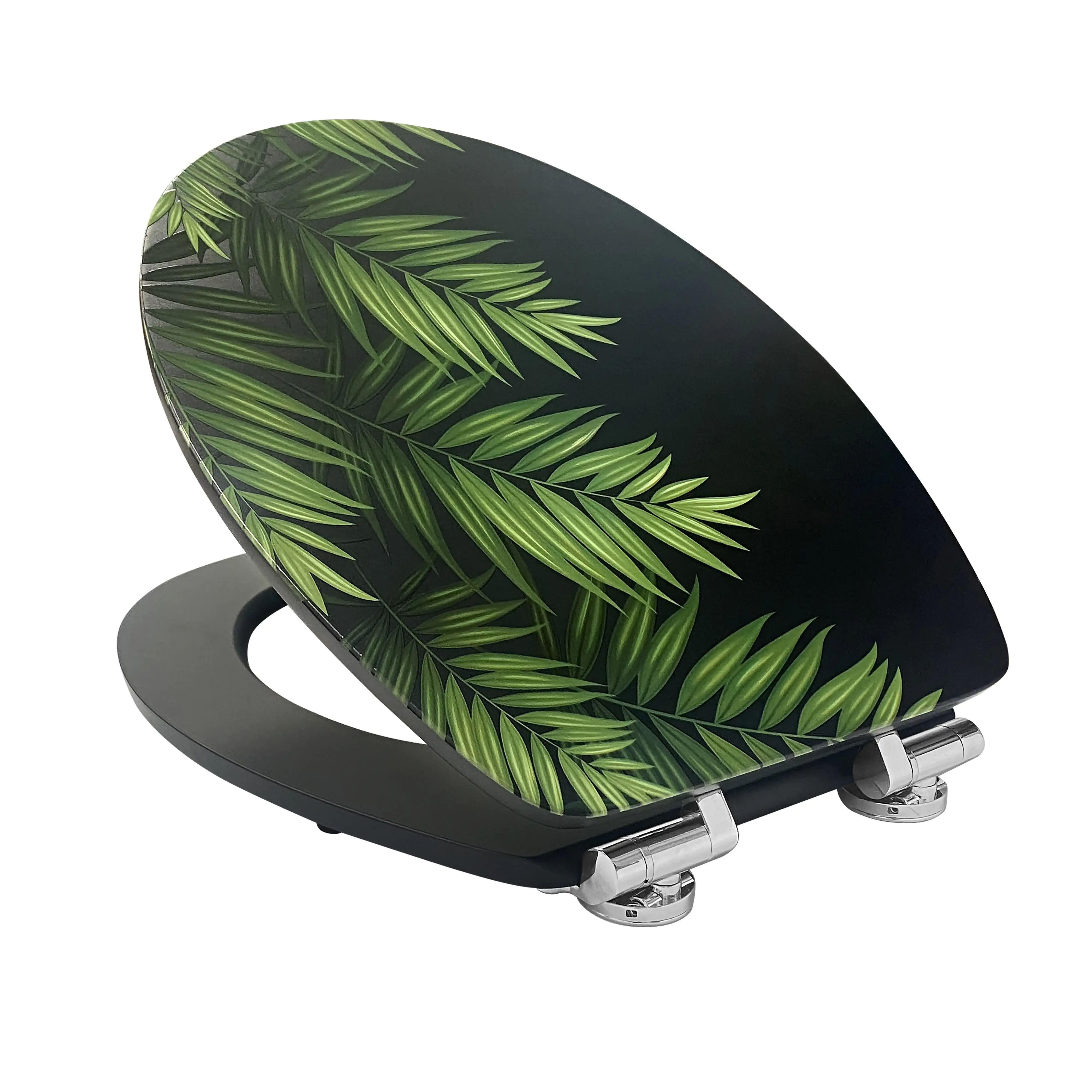 Primaster WC-Sitz mit Absenkautomatik Palme schwarz