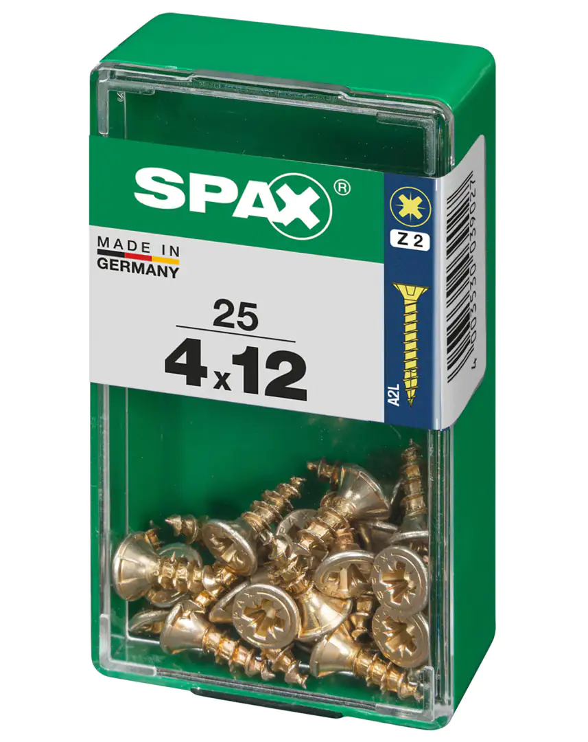 Spax Universalschrauben 4.0 x 12 mm PZ 2 - 25 Stk.