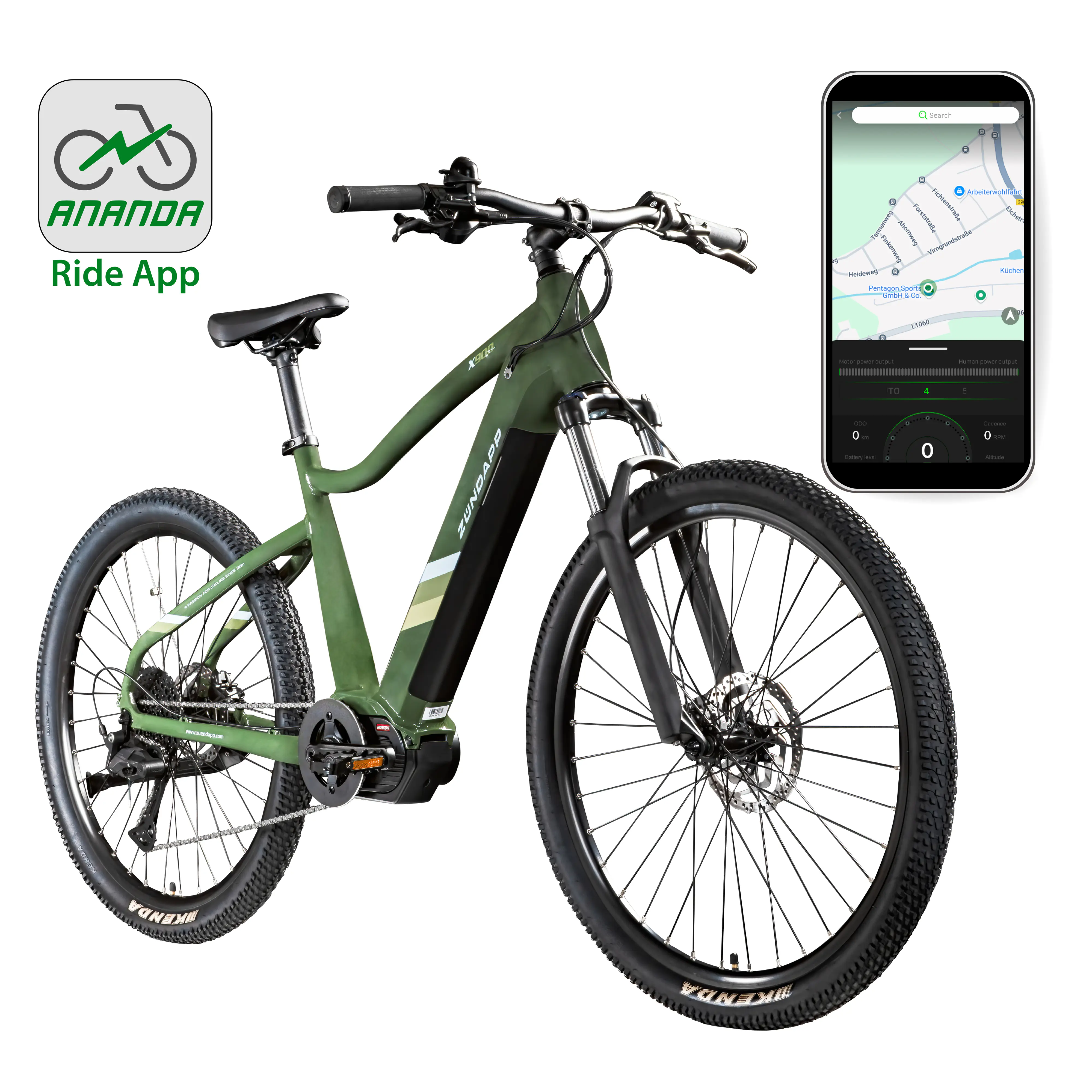 Zündapp E-Bike MTB X900 27,5 Zoll 10-Gang 733 Wh khaki Zündapp E-Bike MTB X900 27,5 Zoll 10-Gang 733 Wh khaki