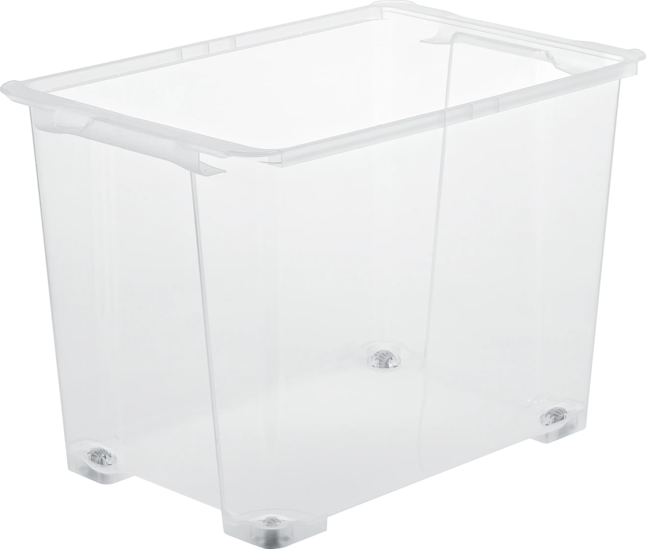 Rotho Aufbewahrungsbox EVO Easy mit Rollen 65 L transparent Rotho Aufbewahrungsbox EVO Easy mit Rollen 65 L transparent