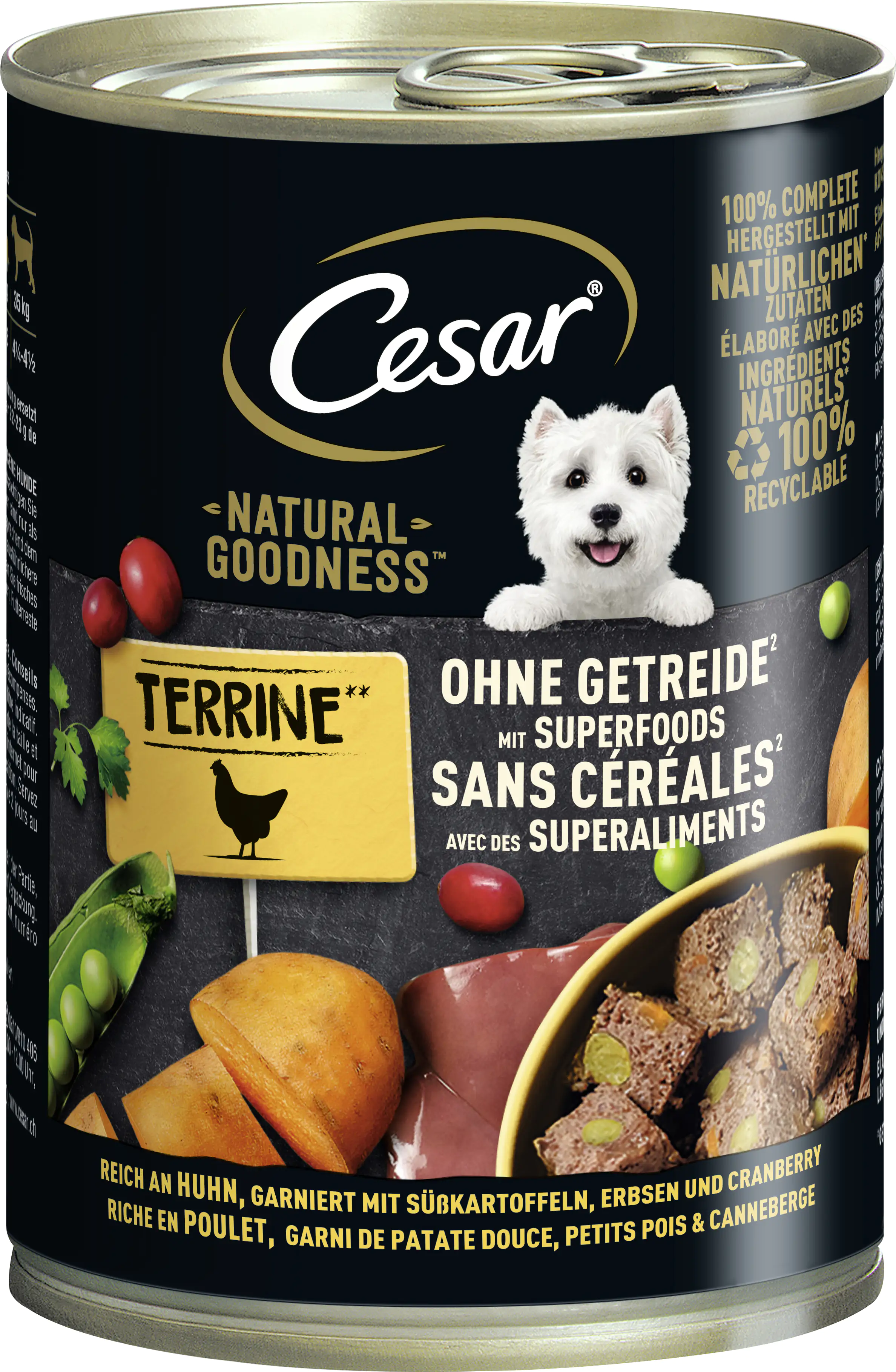 Cesar Natural Goodness Adult mit Huhn Hundefutter 400 g