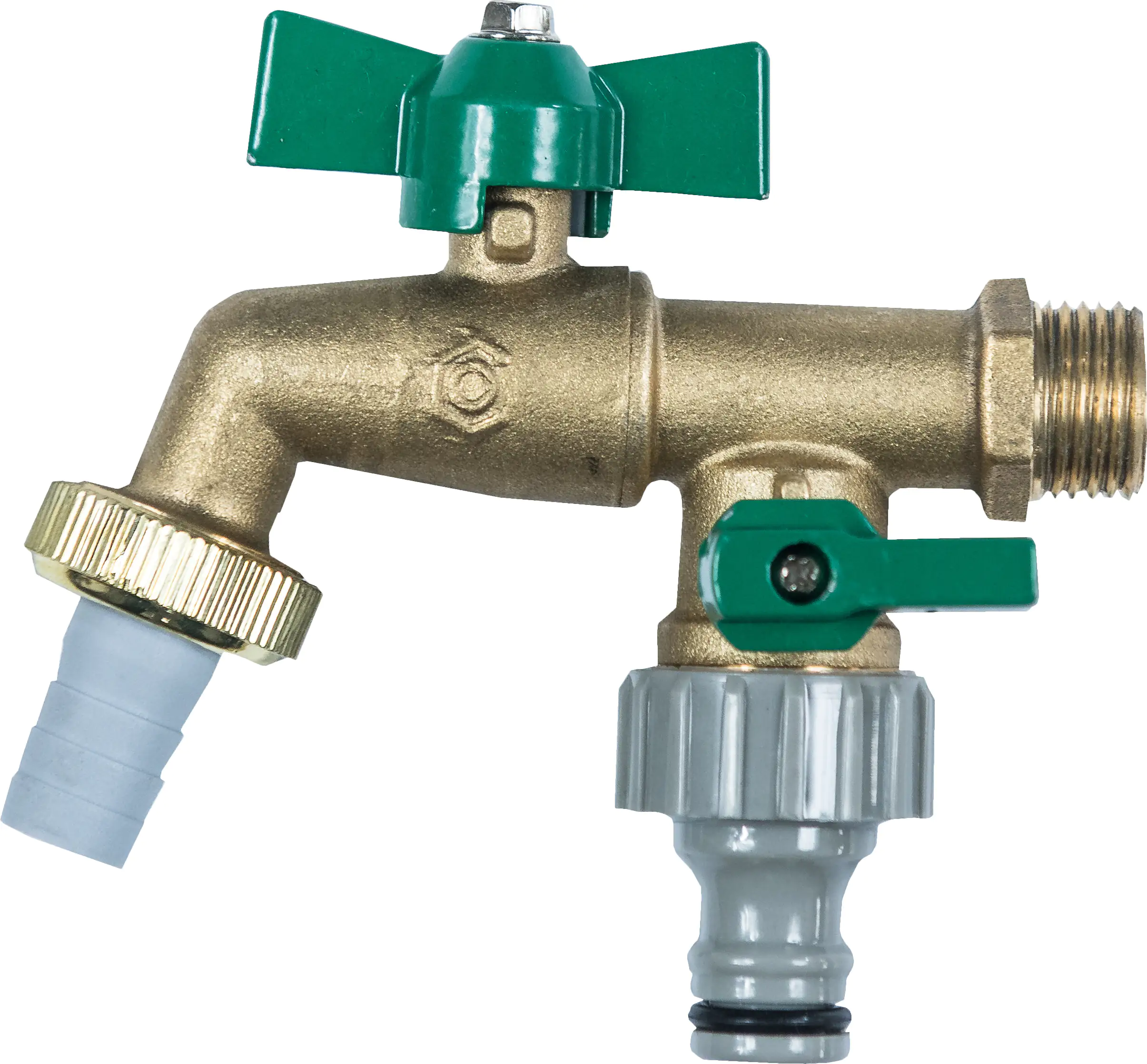 4035300972203 Cornat Zweiwege-Kugel-Auslaufventil Messing 1/2" AG