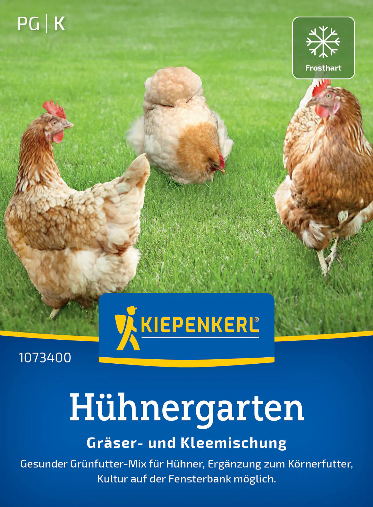 Kiepenkerl Rasensamen Hühnergarten Gräser- und Kleemischung für ca. 1 m²