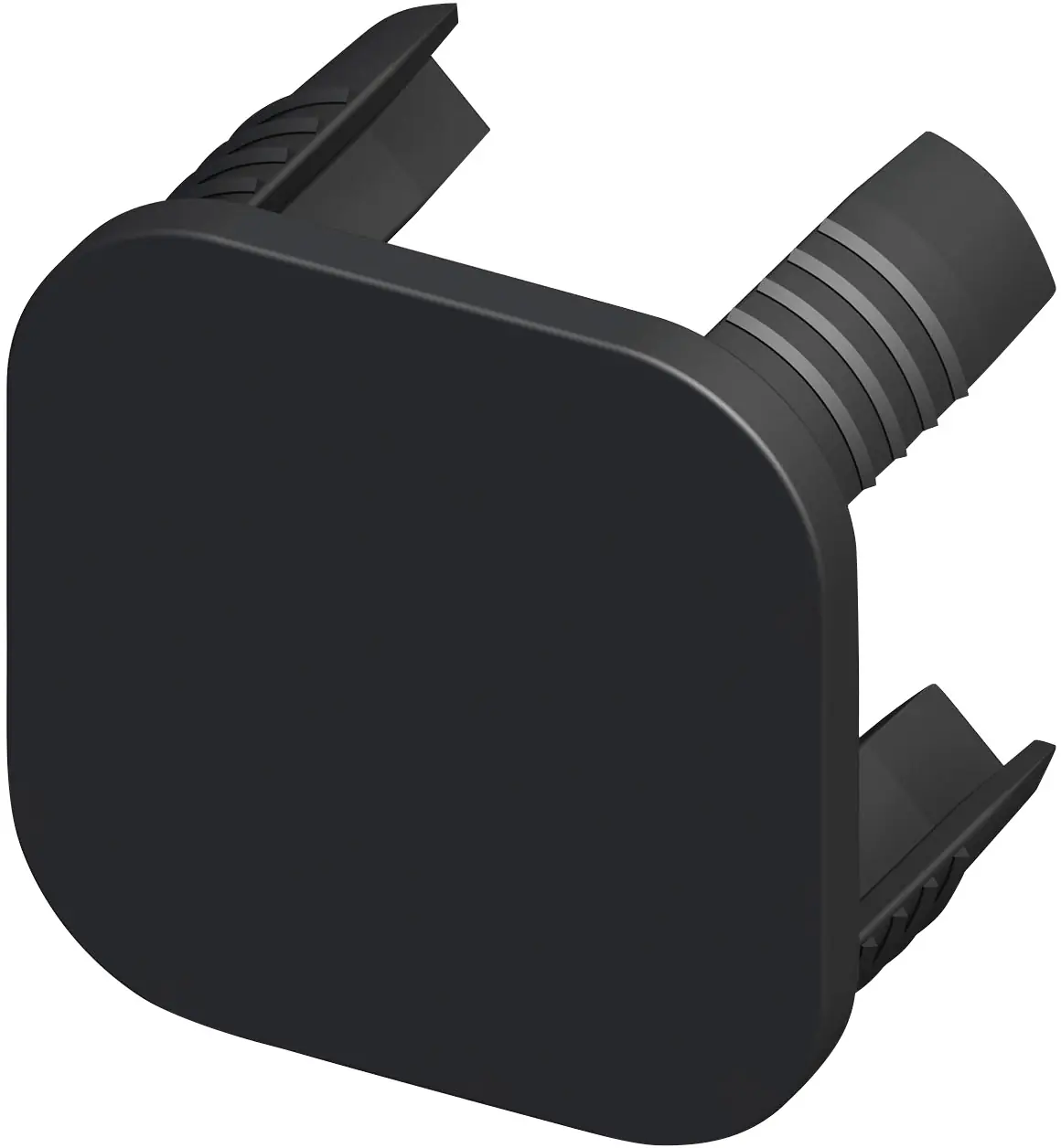 coaxis®-Abschlusskappe, flach 35.5 x 2.5 mm PVC (Kunststoff) glatt schwarz