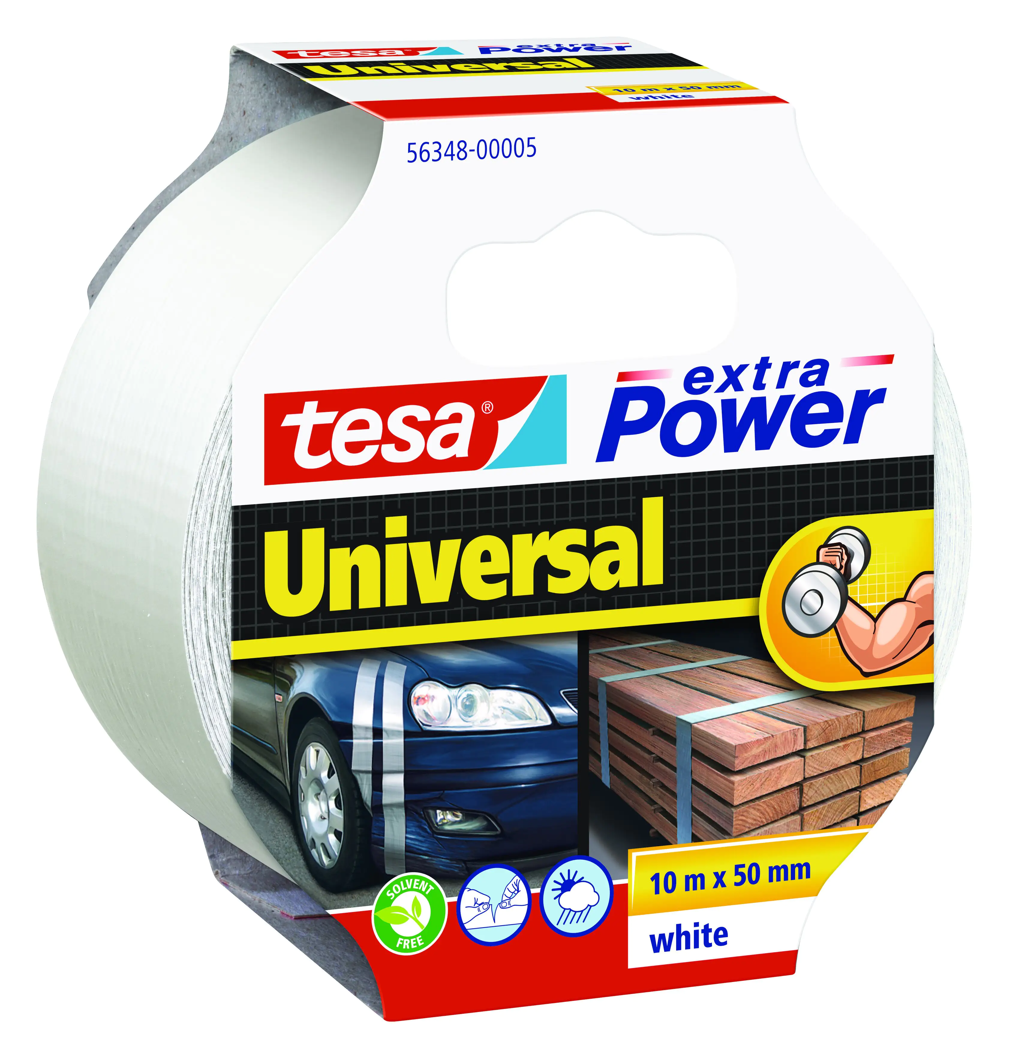 tesa Klebeband extra Power Universal 10 m x 50 mm, weiß tesa Klebeband extra Power Universal 10 m x 50 mm, weiß