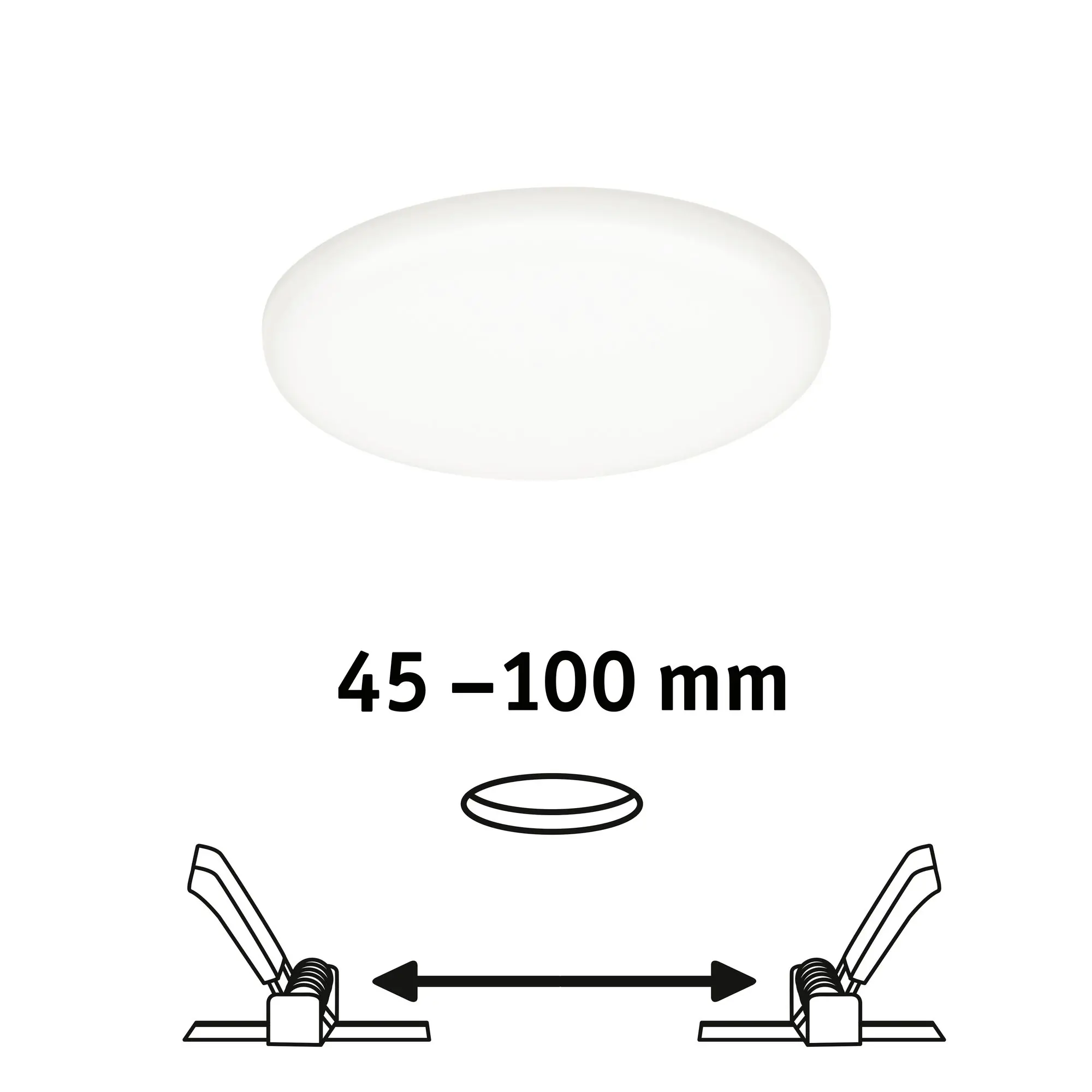 Paulmann Einbauleuchte LED Veluna Varifit rund Ø 12,5 cm 8,5 W satin