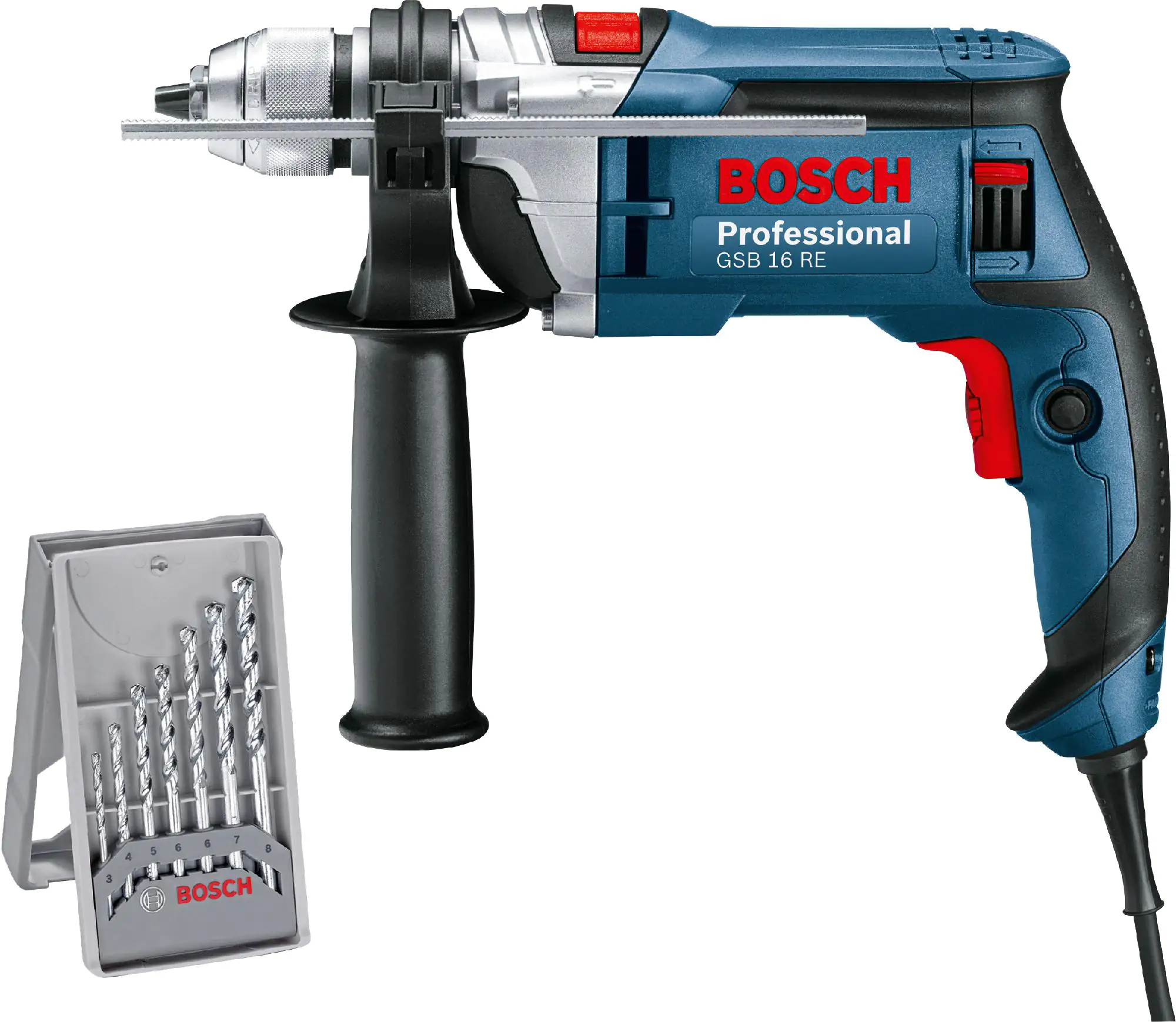 Bosch Professional Schlagbohrmaschine GSB 16 RE 750 W inkl. Bohrer-Set Bosch Professional Schlagbohrmaschine GSB 16 RE 750 W inkl. Bohrer-Set