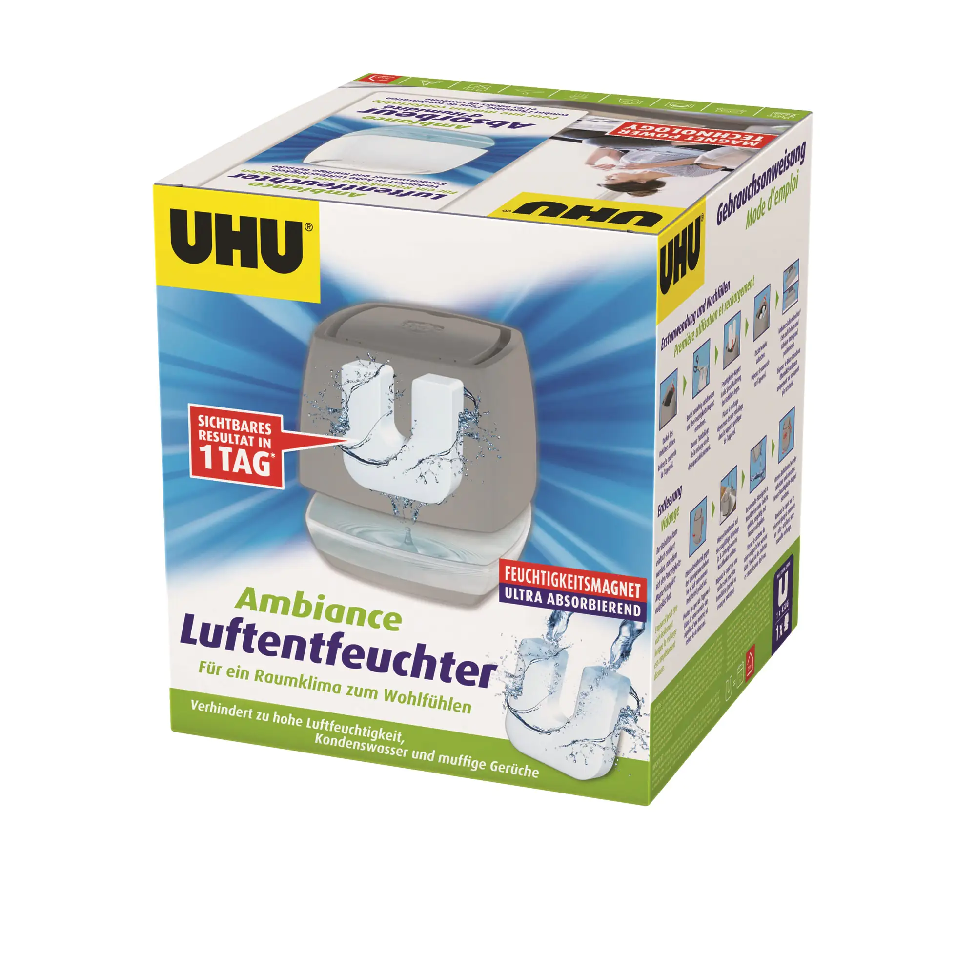 UHU Luftentfeuchter Ambiance anthrazit, 450 g