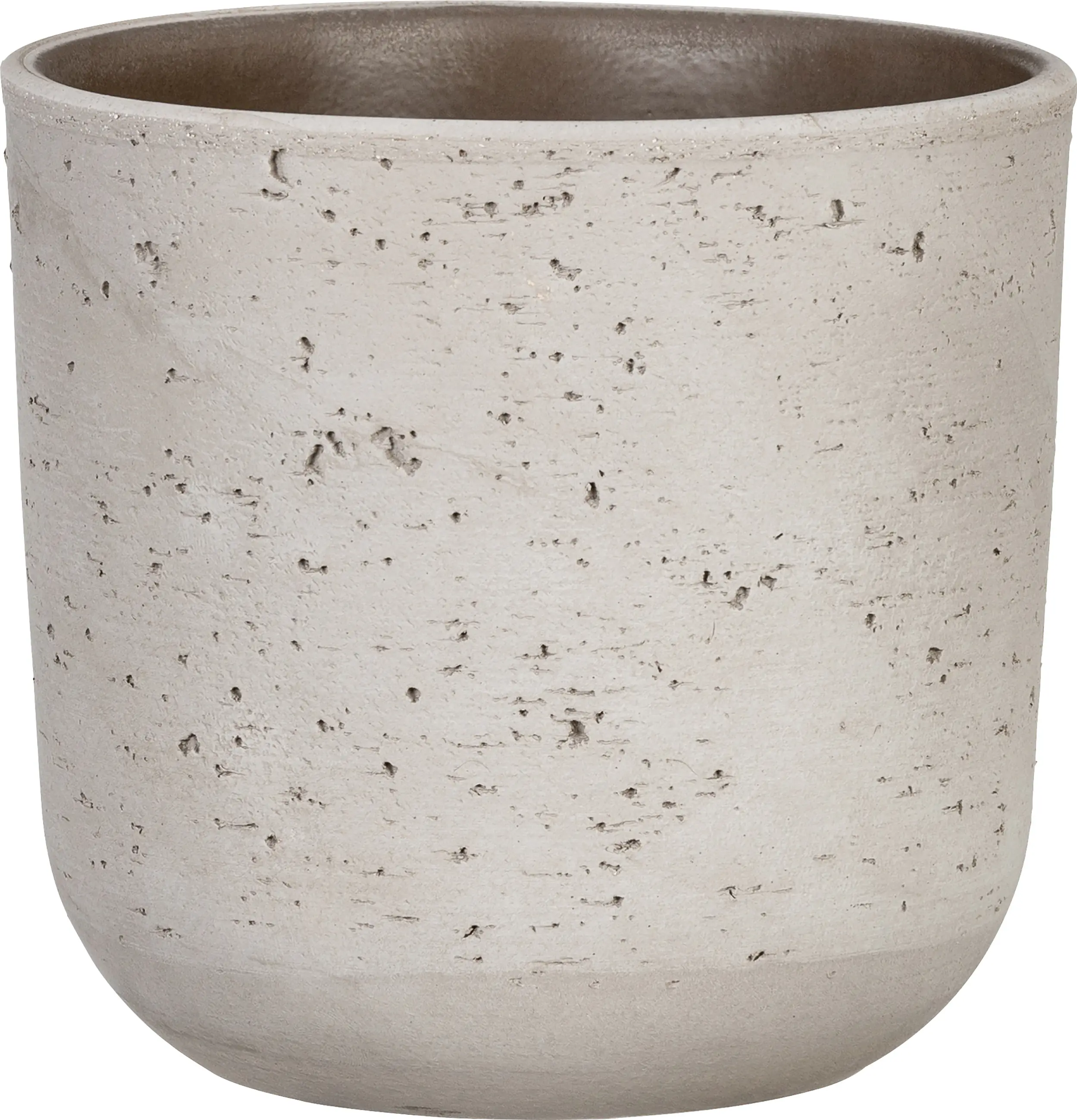 Scheurich Übertopf Serie Basalto 980 Keramik beige Ø 20 x 18 cm 