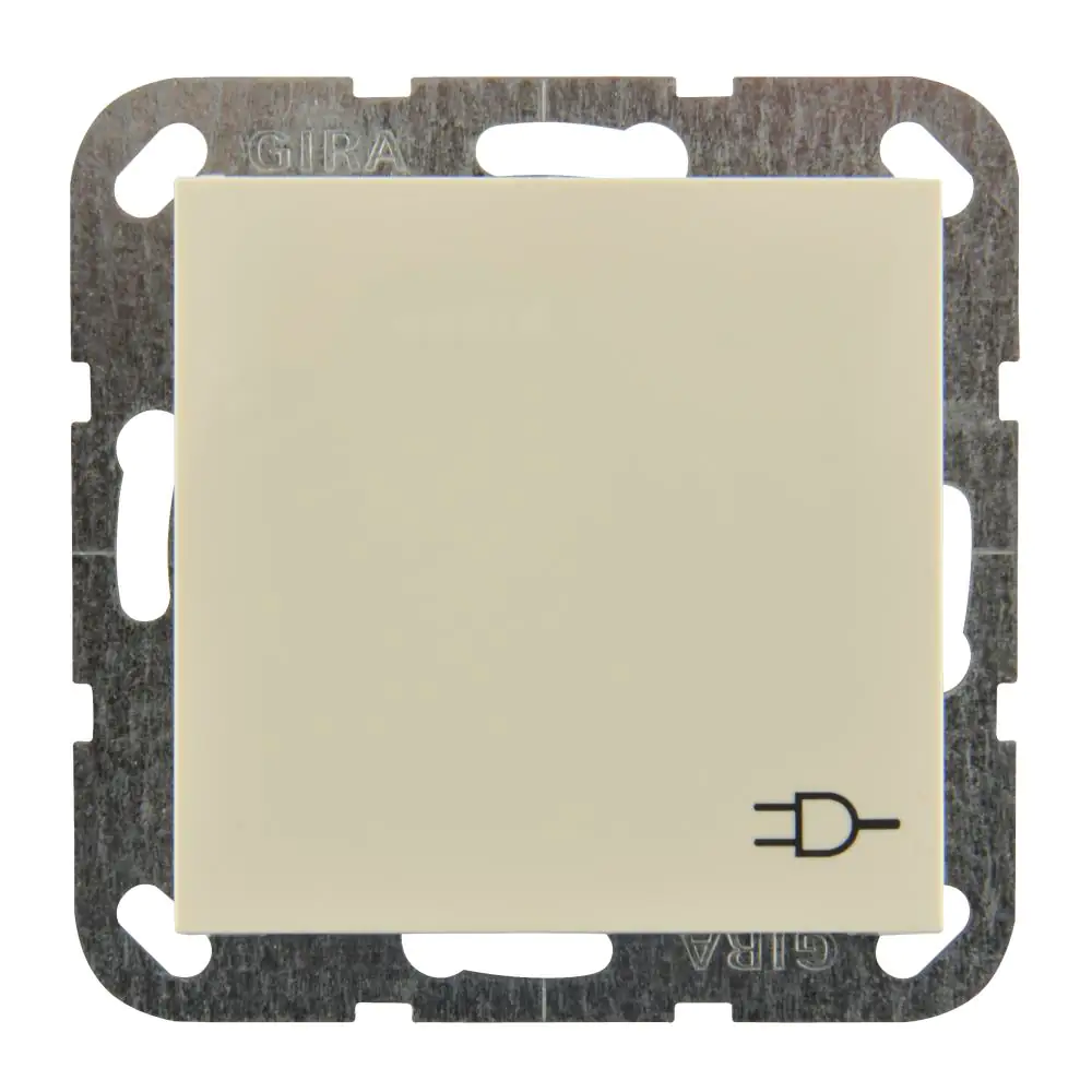 Gira Steckdose mit Klappdeckel ST55, cremeweiß, 045401