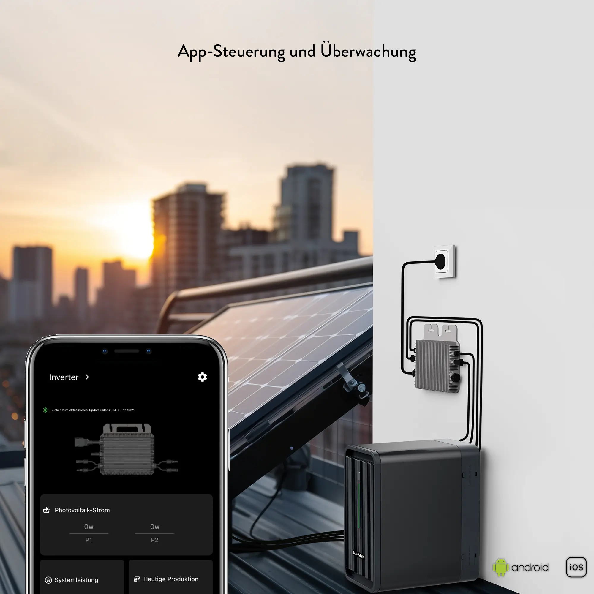 Vale Balkonkraftwerk 920 Wp mit Marstek Wechselrichter MT8-O