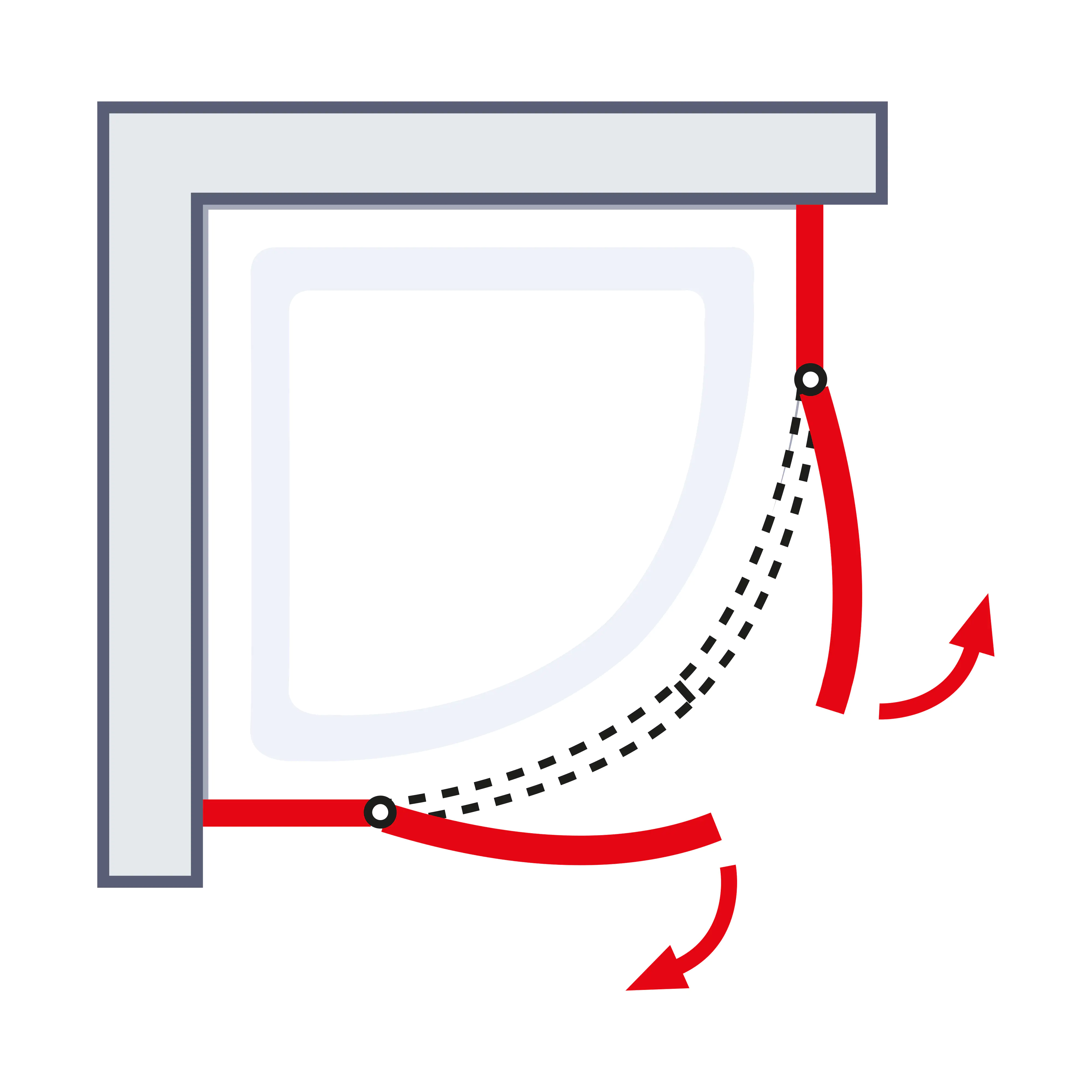 Schulte Runddusche 90 x 90 x 200 cm Garant