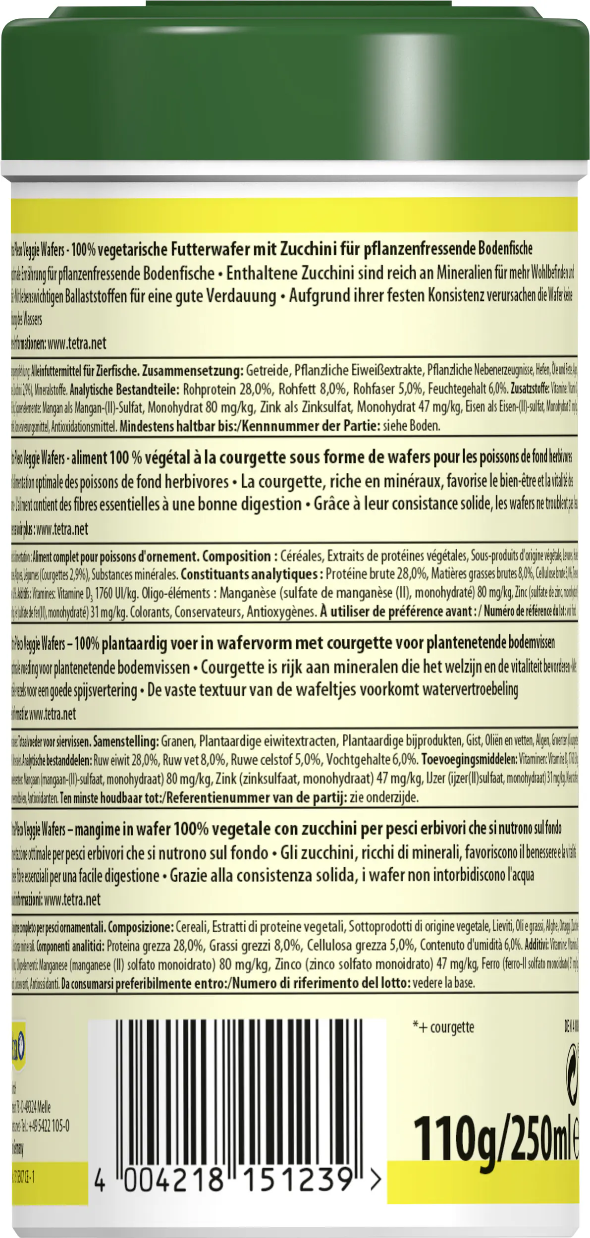 Tetra Pleco Veggie Wafers 250 ml