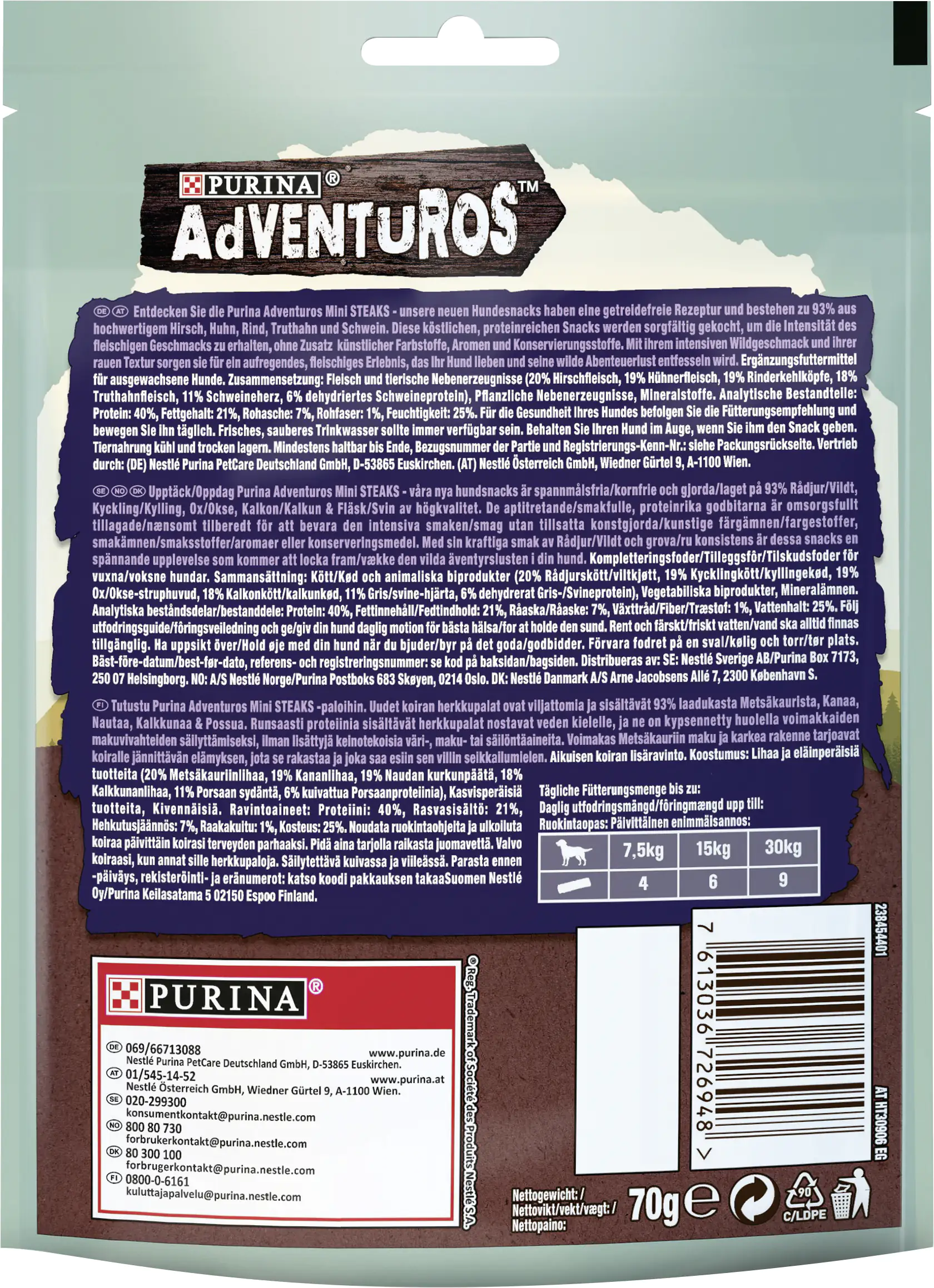 Adventuros mit Hirsch 70 g