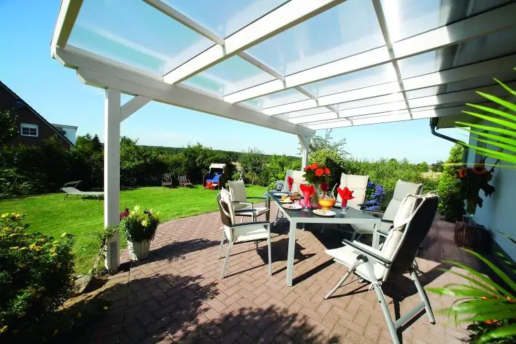 SKAN HOLZ Terrassenüberdachung Ancona 434 x 250 cm, Leimholz, natur SKAN HOLZ Terrassenüberdachung Ancona 434 x 250 cm, Leimholz, natur